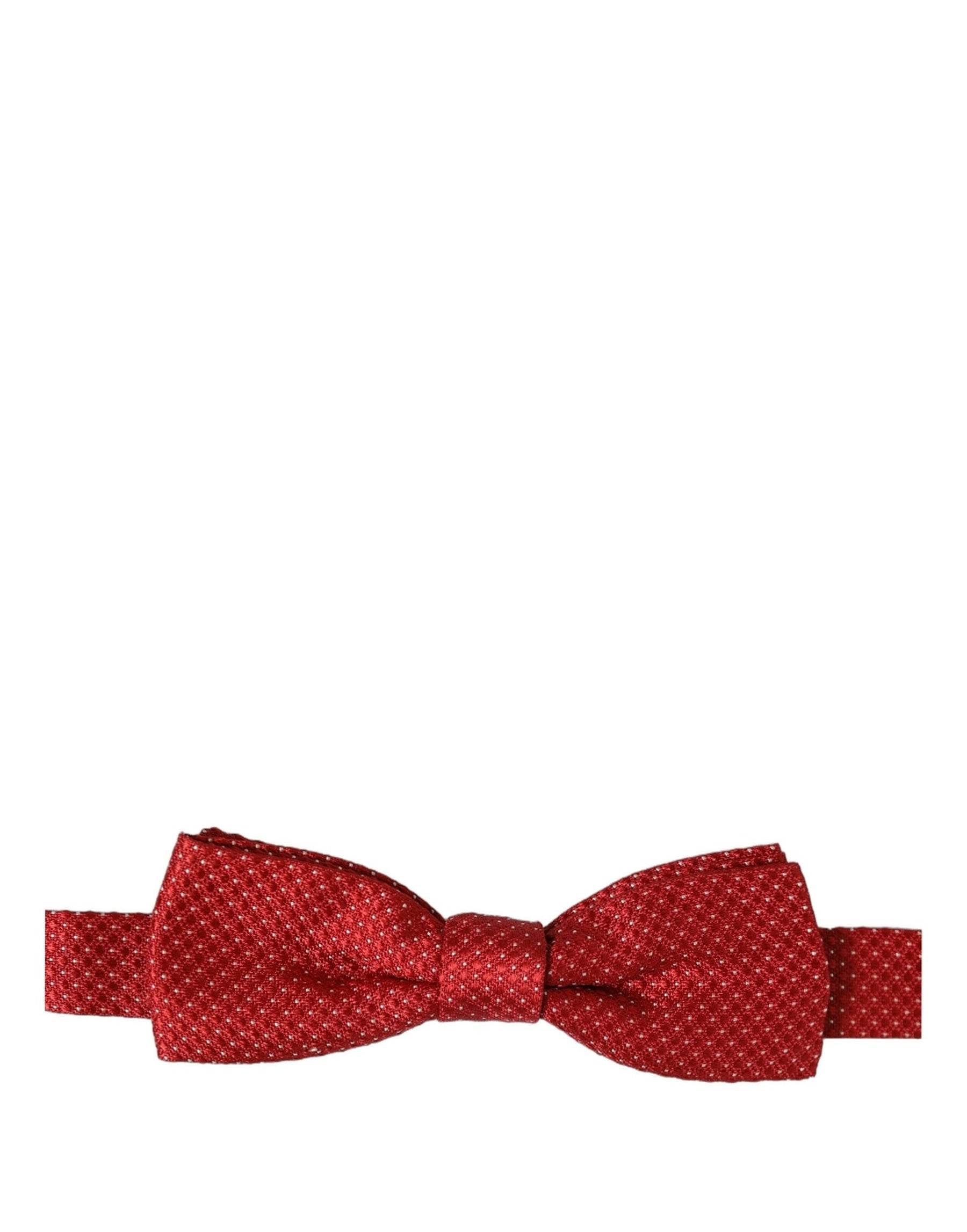 Dolce & Gabbana Men Red Polka Dot Silk Adjustable Neck Papillon Bow Tie | Regal Royce
