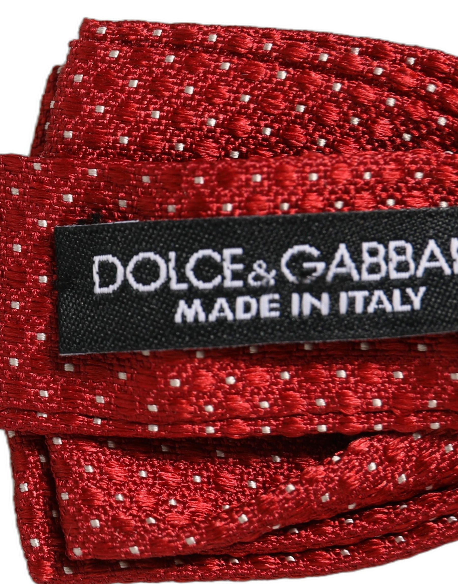 Dolce & Gabbana Men Red Polka Dot Silk Adjustable Neck Papillon Bow Tie | Regal Royce