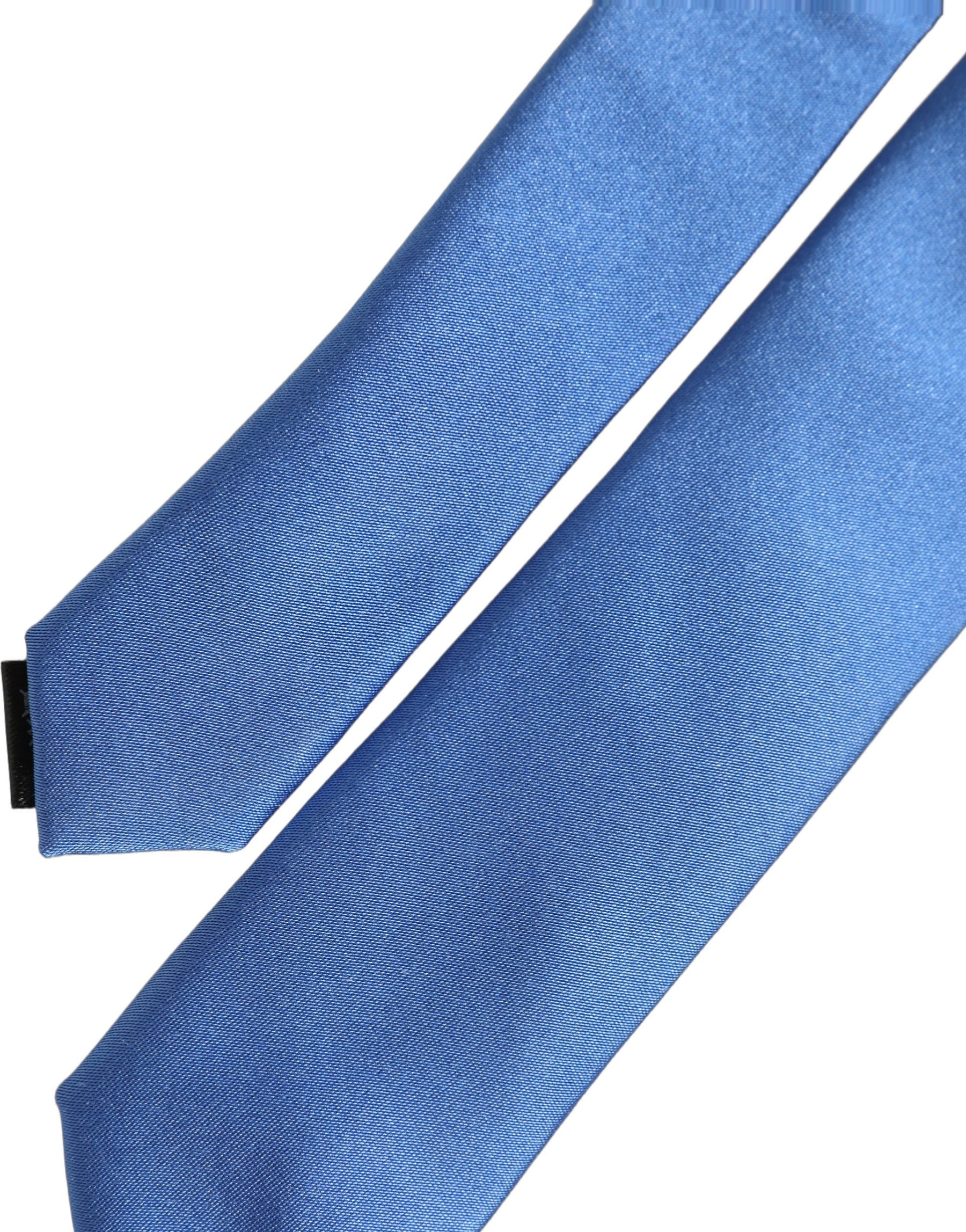 Dolce & Gabbana Men Blue 100% Silk Satin Adjustable Tied Necktie Tie | Regal Royce