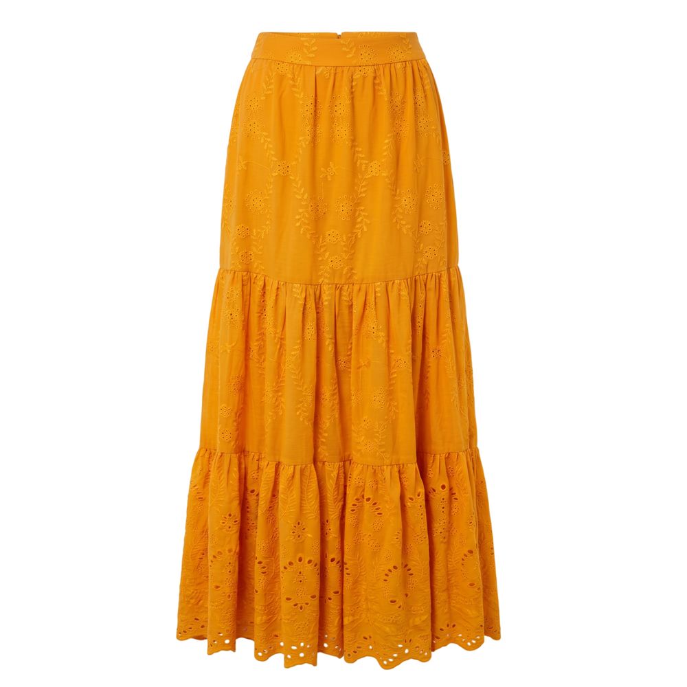 Trussardi Jeans Orange Polyester Women's Skirt | Regal Royce