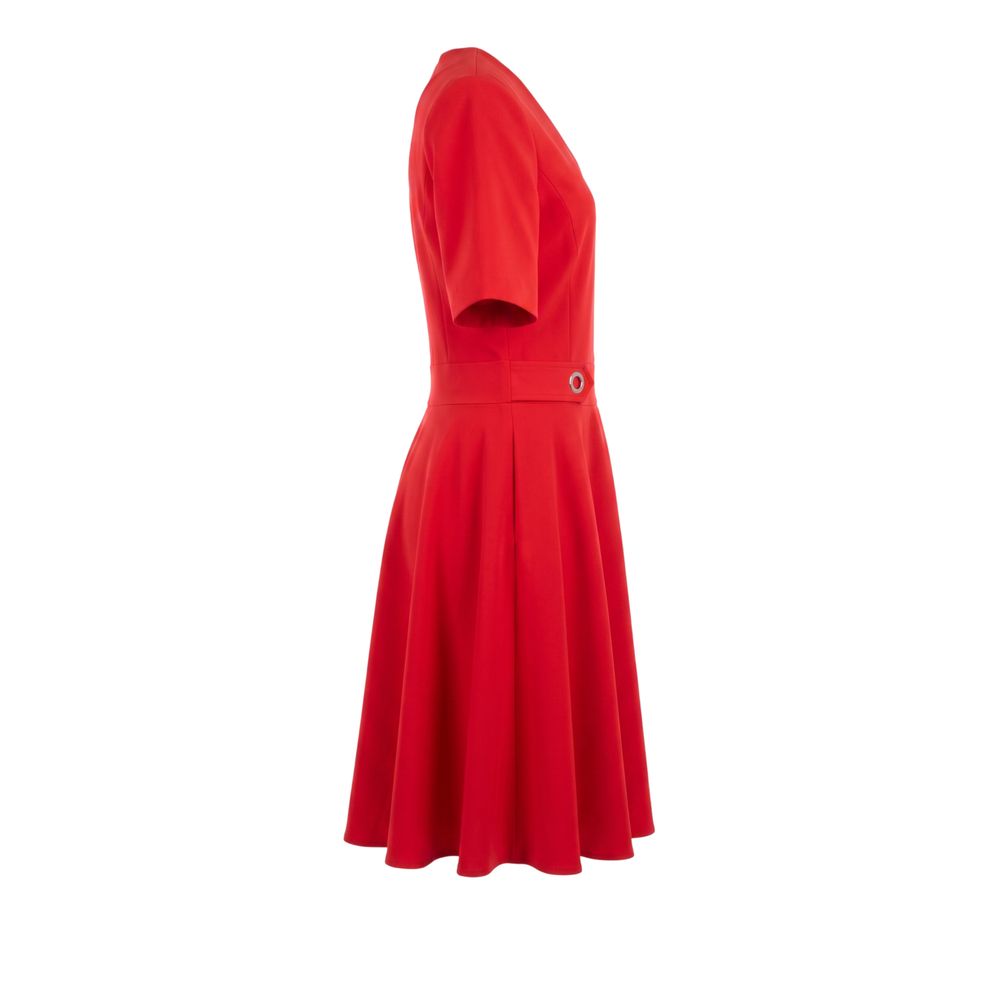 Trussardi Jeans Red Poliestere Women Dress | Regal Royce