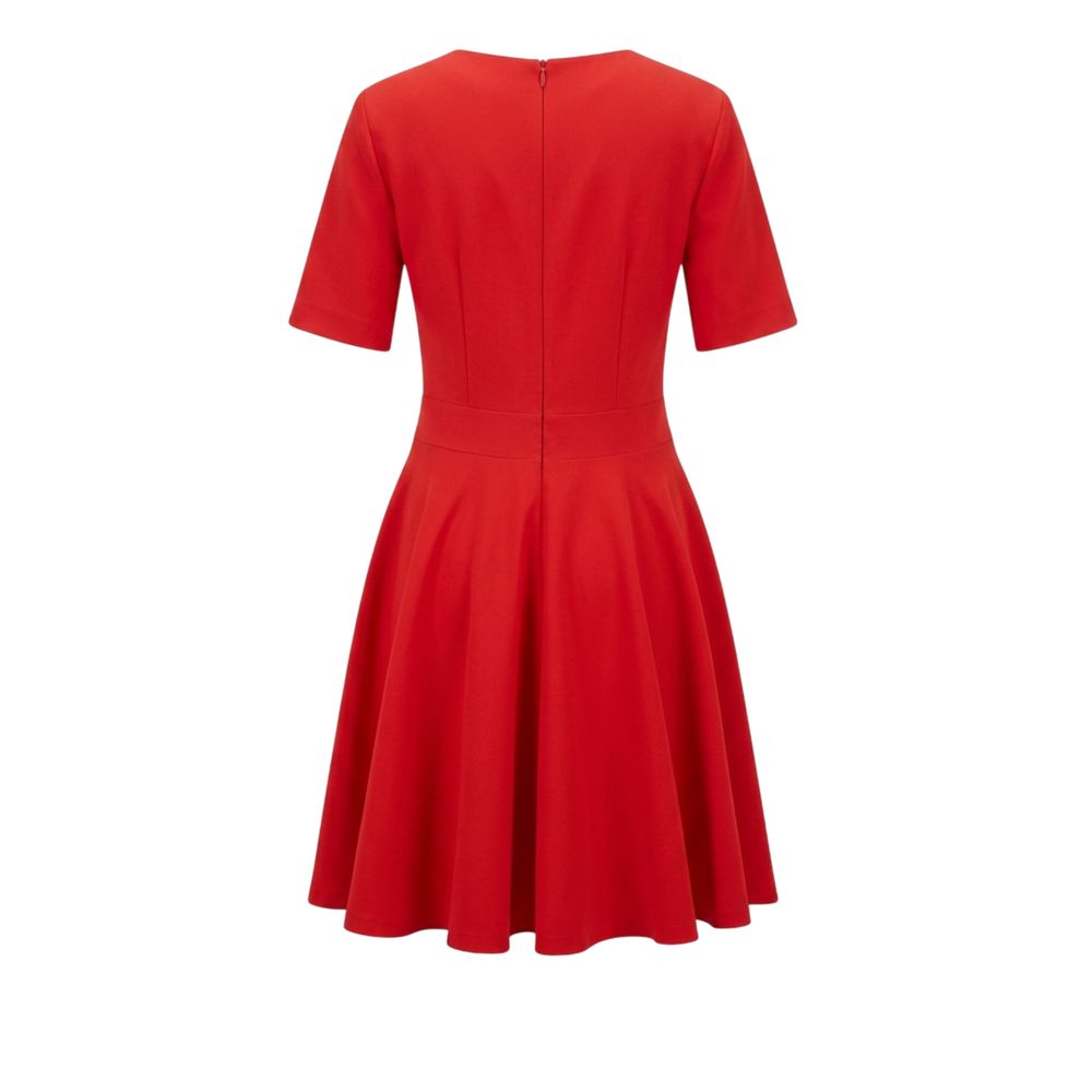 Trussardi Jeans Red Poliestere Women Dress | Regal Royce