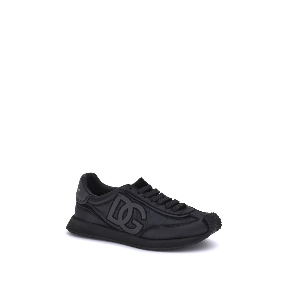 Dolce & Gabbana Black Fabric Athletic Sneakers | Regal Royce