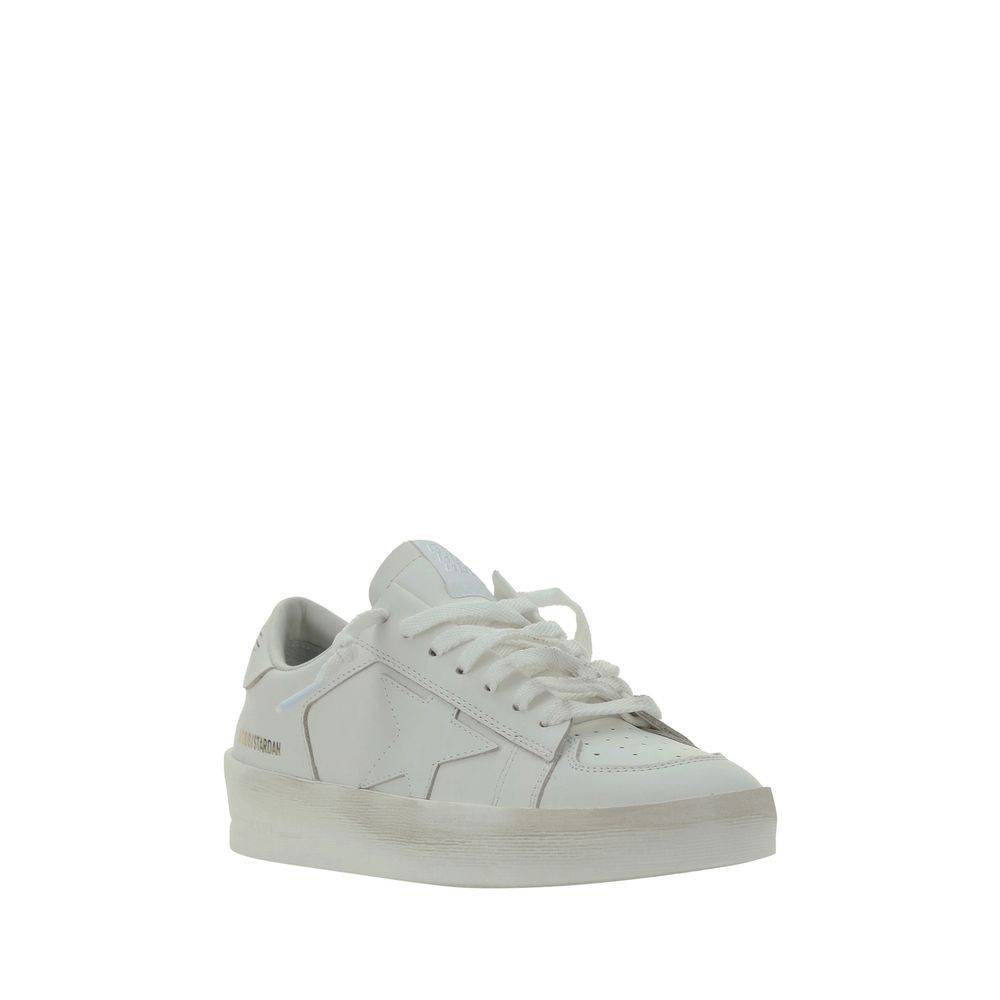 Golden Goose White Goatskin Sneakers | Regal Royce
