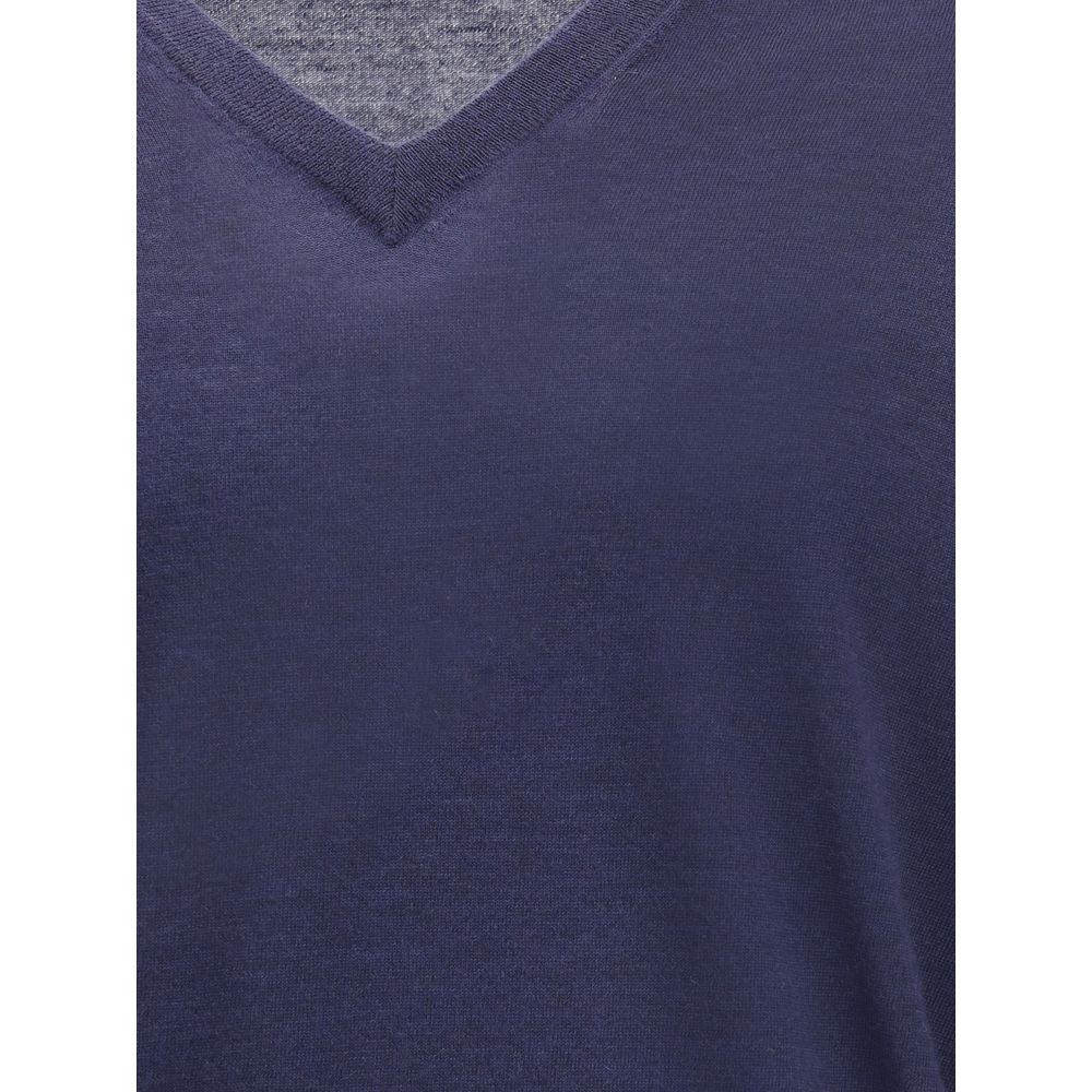 Brunello Cucinelli Blue Cashmere Sweater | Regal Royce