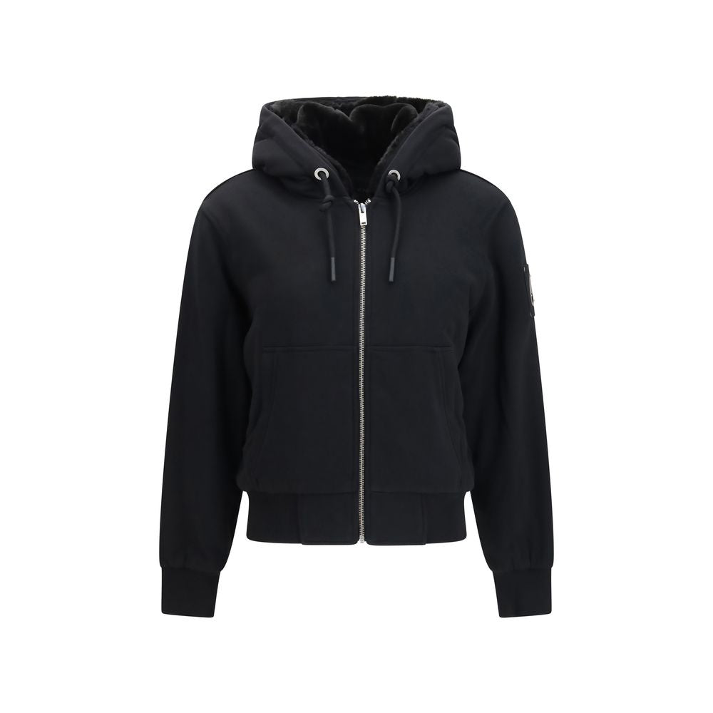 Moose Knuckles Black Cotton Sweatshirt | Regal Royce