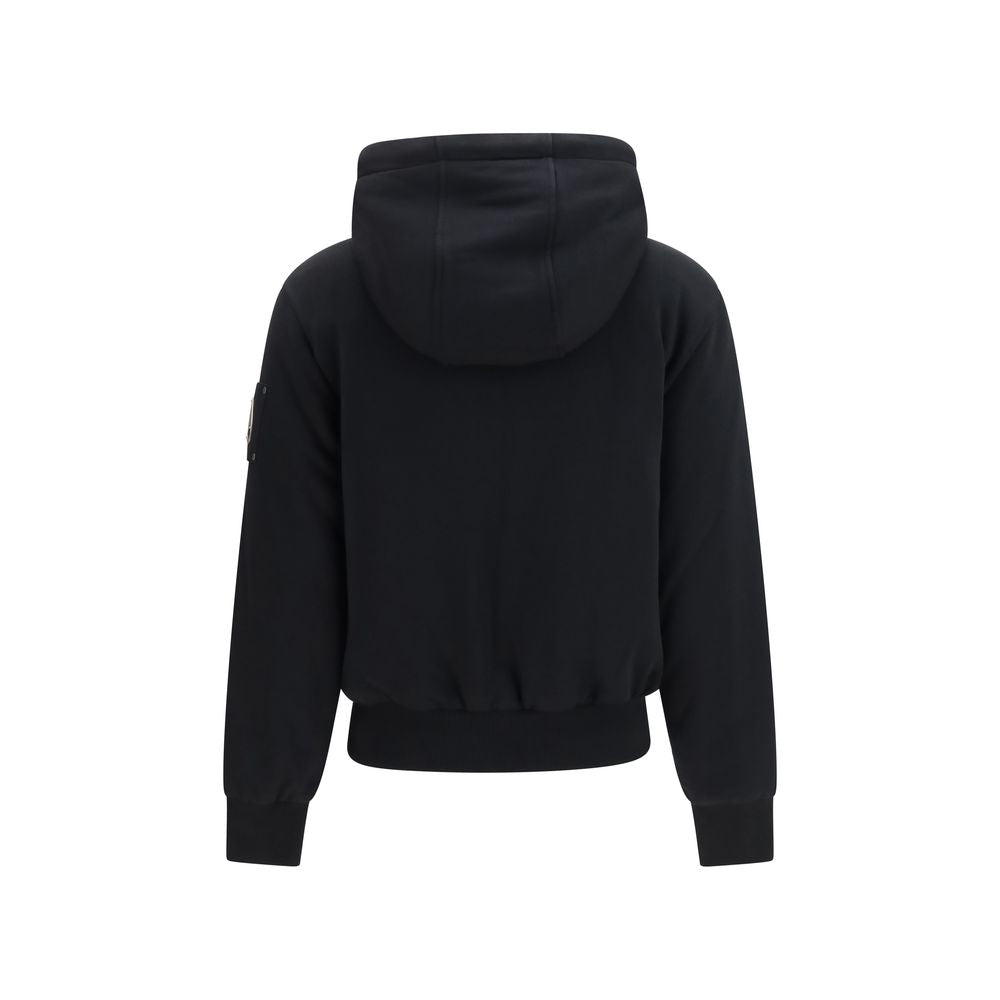 Moose Knuckles Black Cotton Sweatshirt | Regal Royce