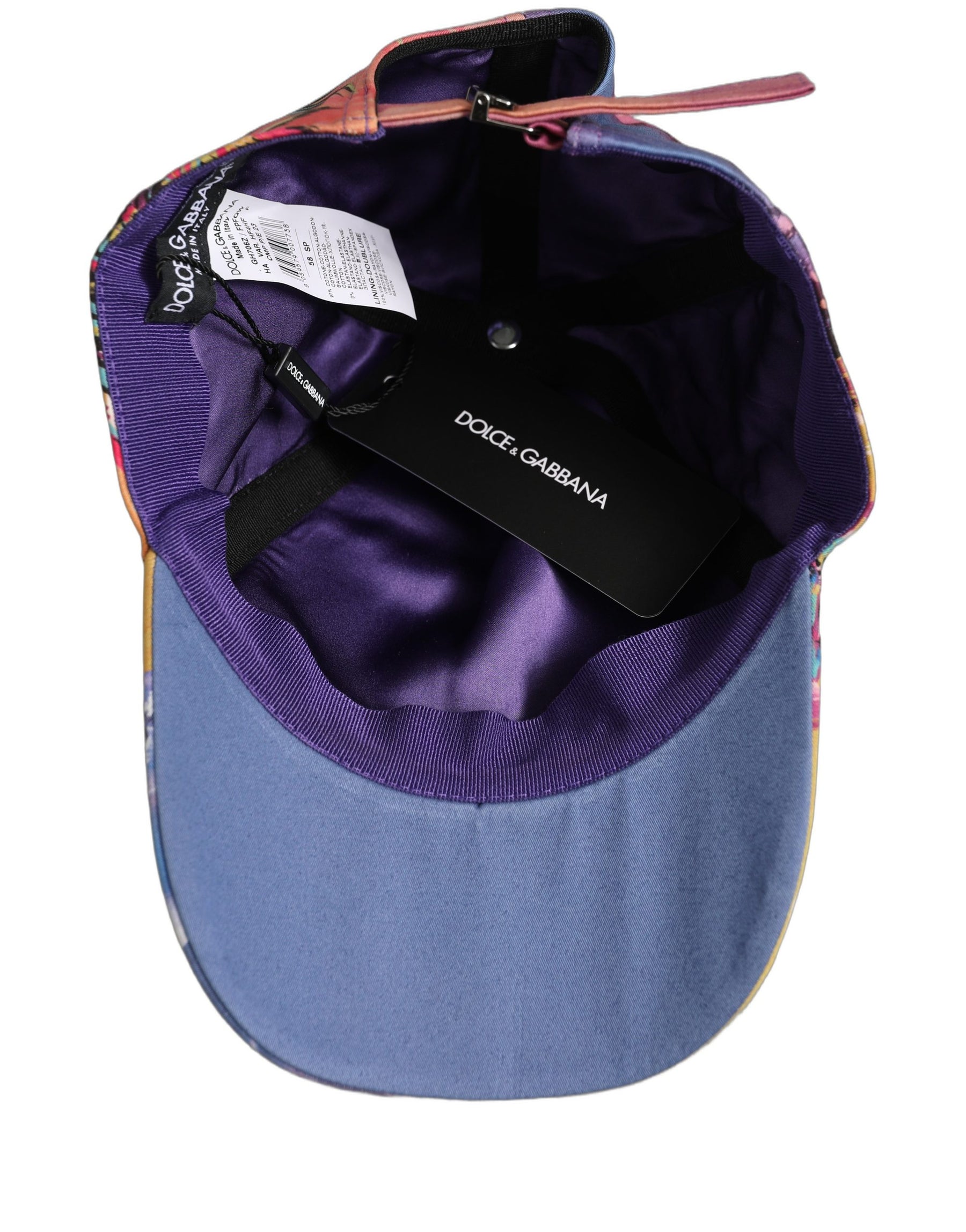Dolce & Gabbana Multicolor Tropical Themed Baseball Capello Hat | Regal Royce
