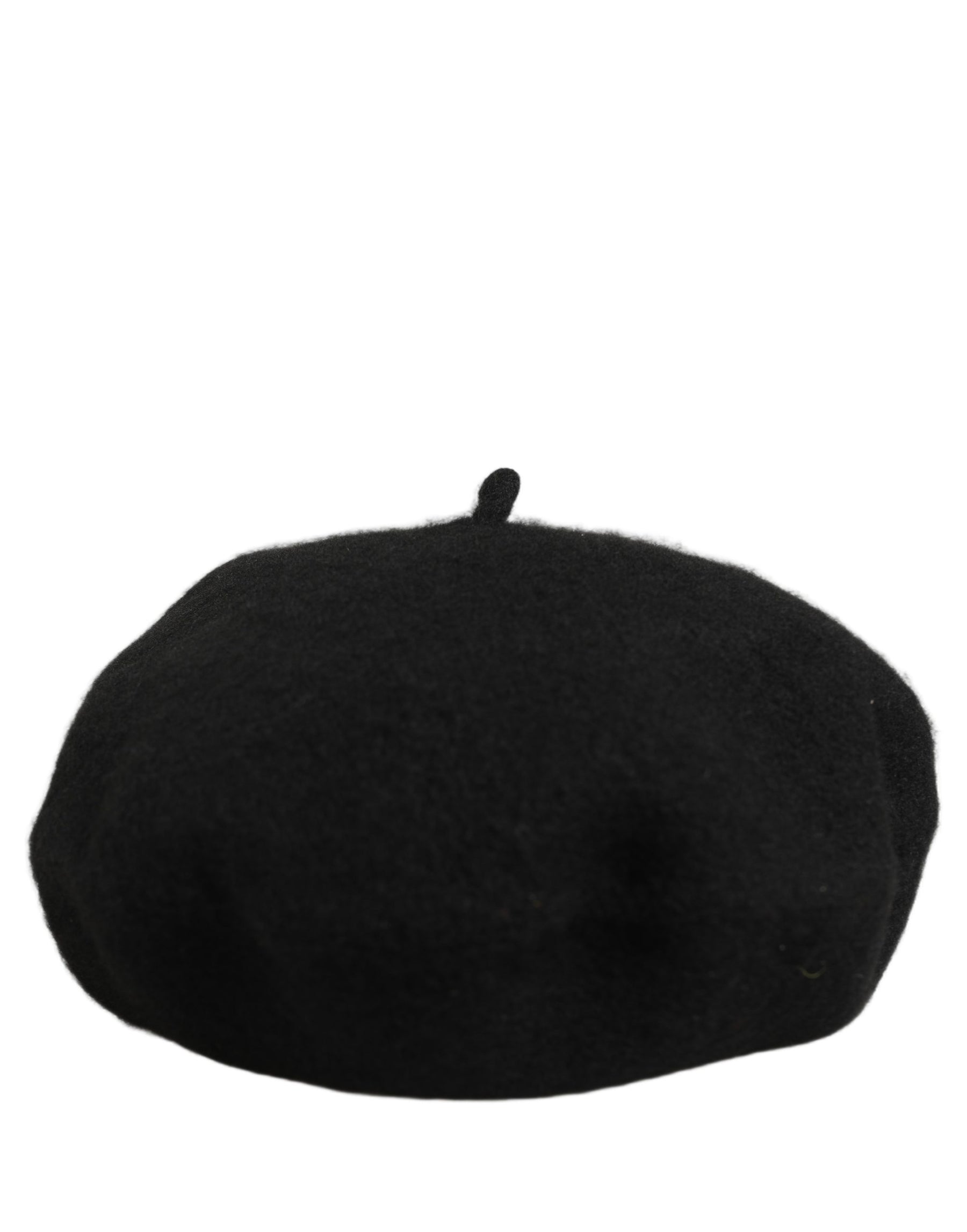 Dolce & Gabbana Black Wool French Style Beret Capello Hat | Regal Royce