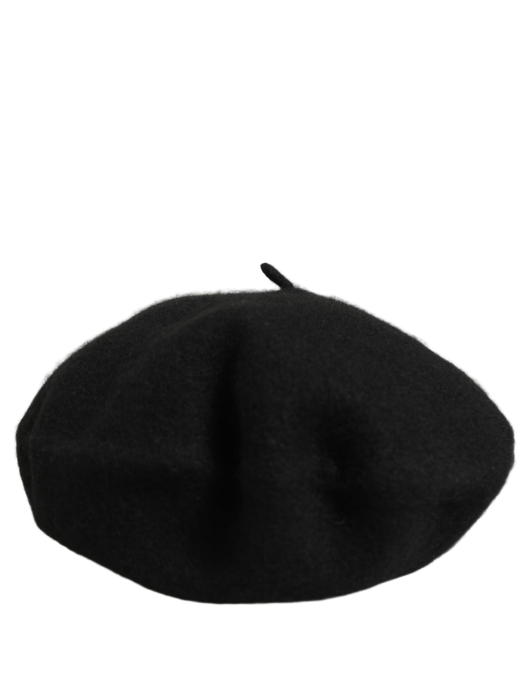 Dolce & Gabbana Black Wool French Style Beret Capello Hat | Regal Royce