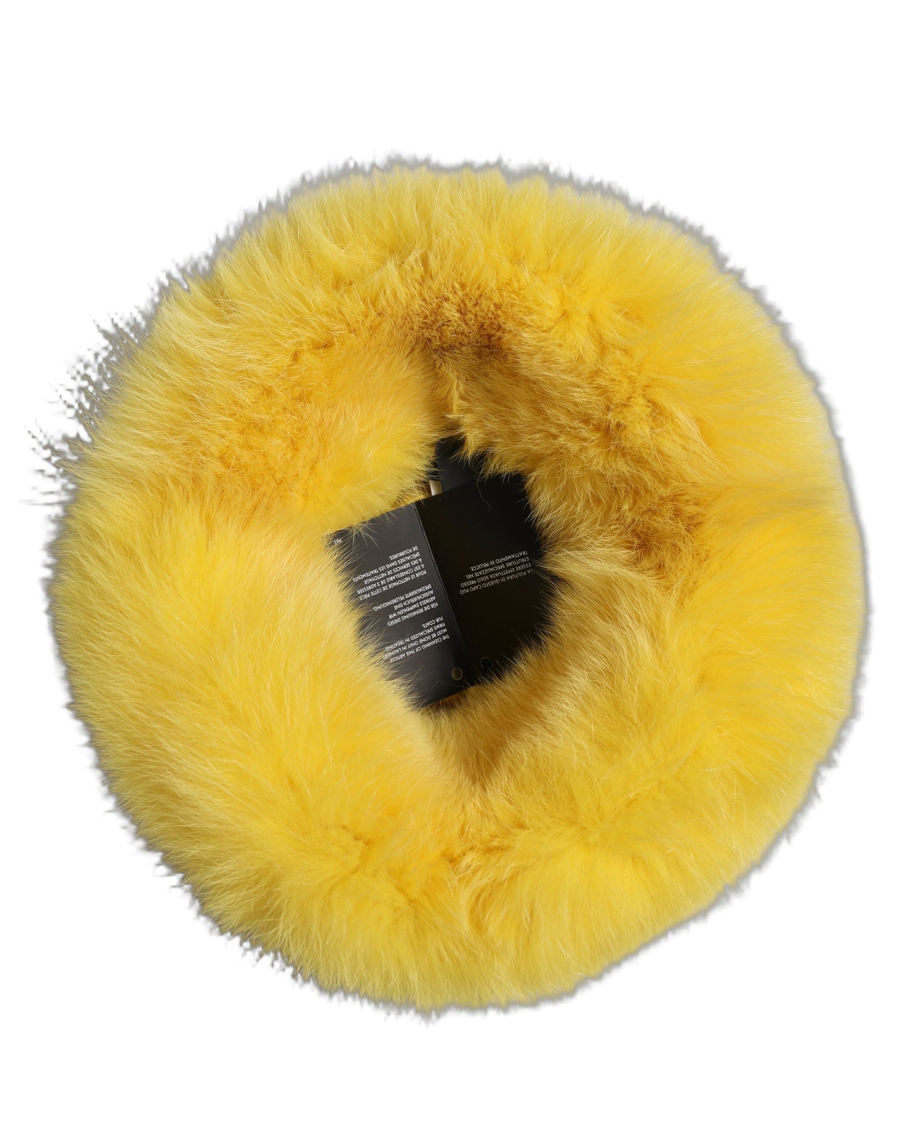 Dolce & Gabbana Yellow Fox Fur Womens Bucket Capello Hat | Regal Royce