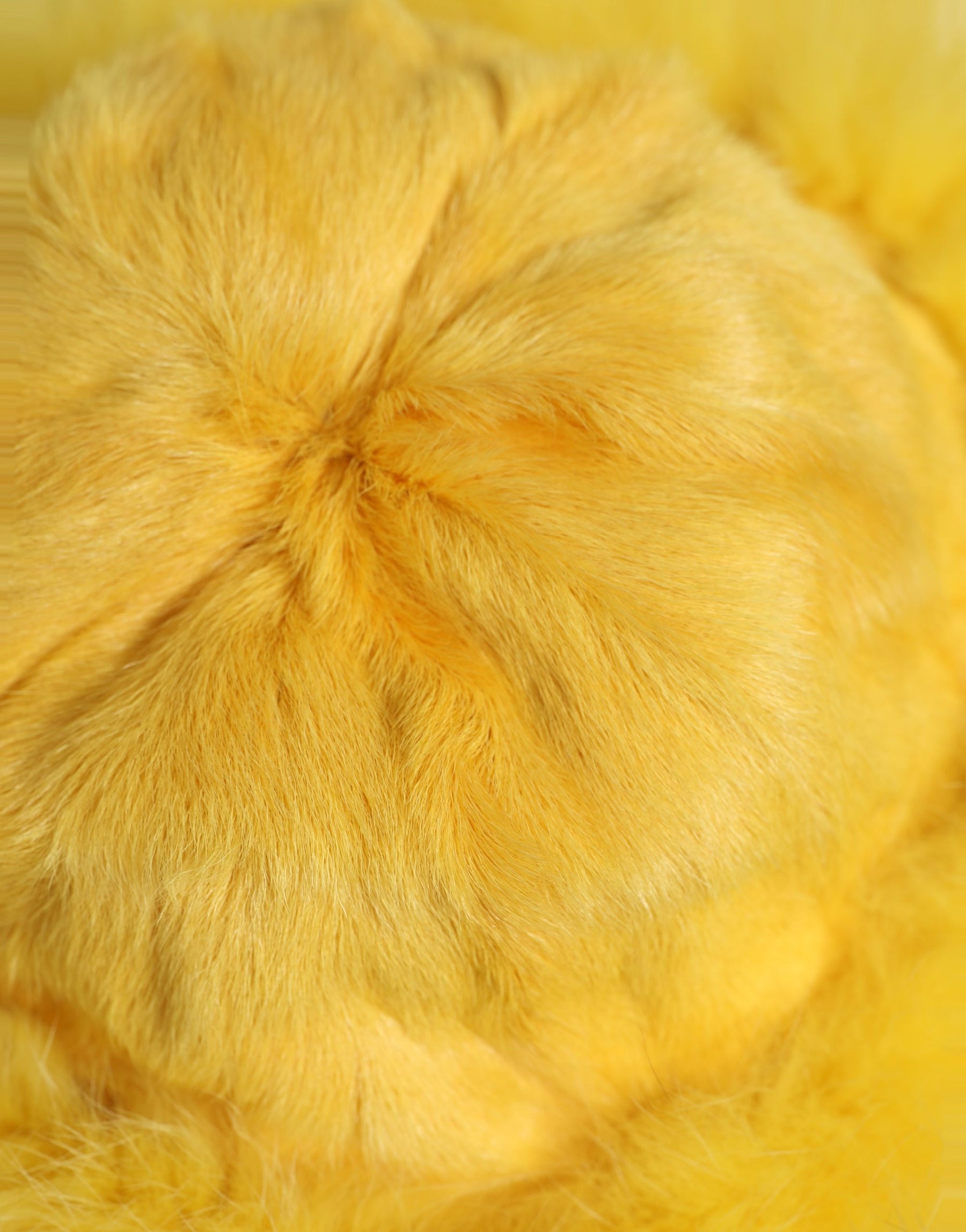 Dolce & Gabbana Yellow Fox Fur Womens Bucket Capello Hat | Regal Royce