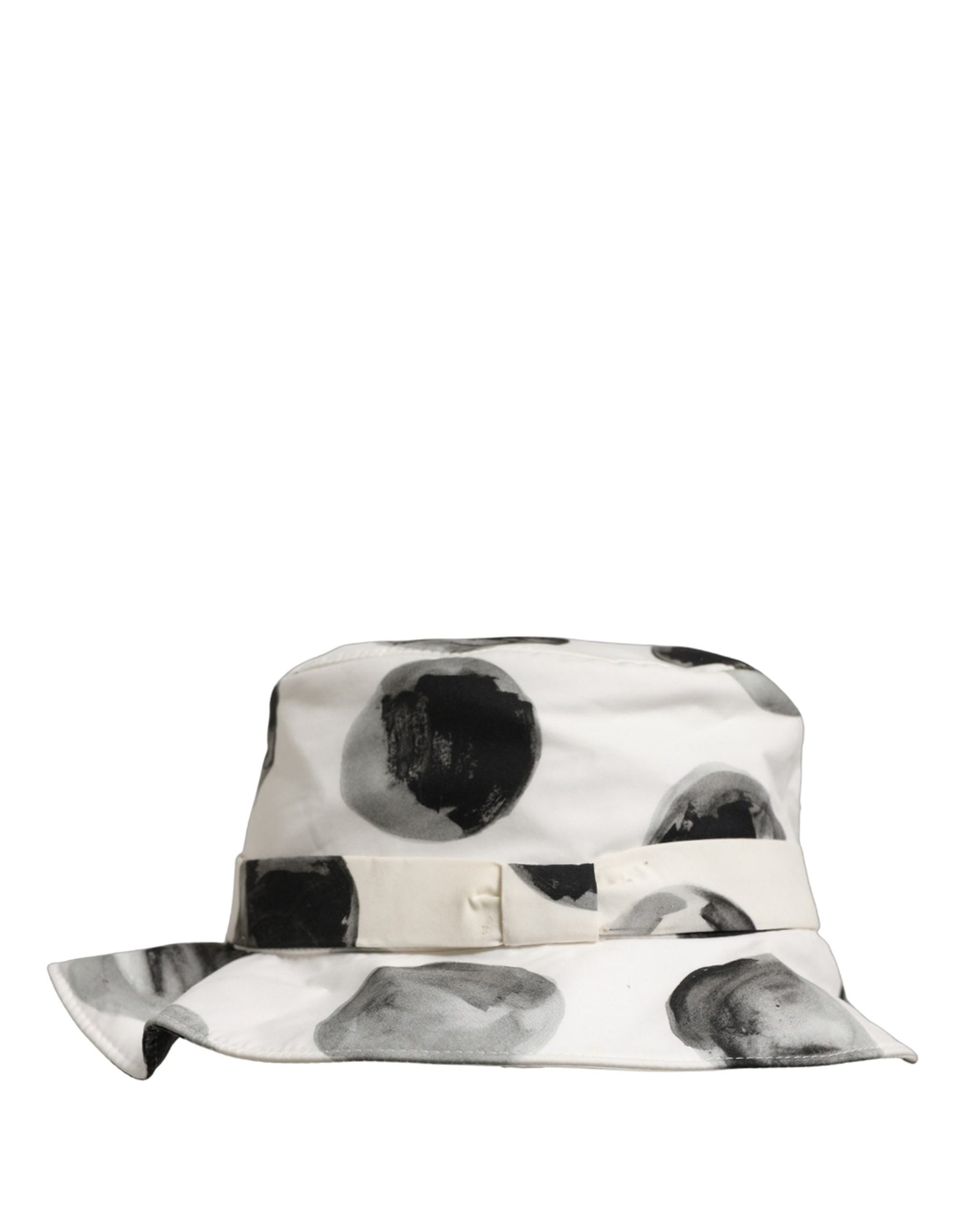 Dolce & Gabbana White Cotton Big Polka Dot Pattern Bucket Hat | Regal Royce
