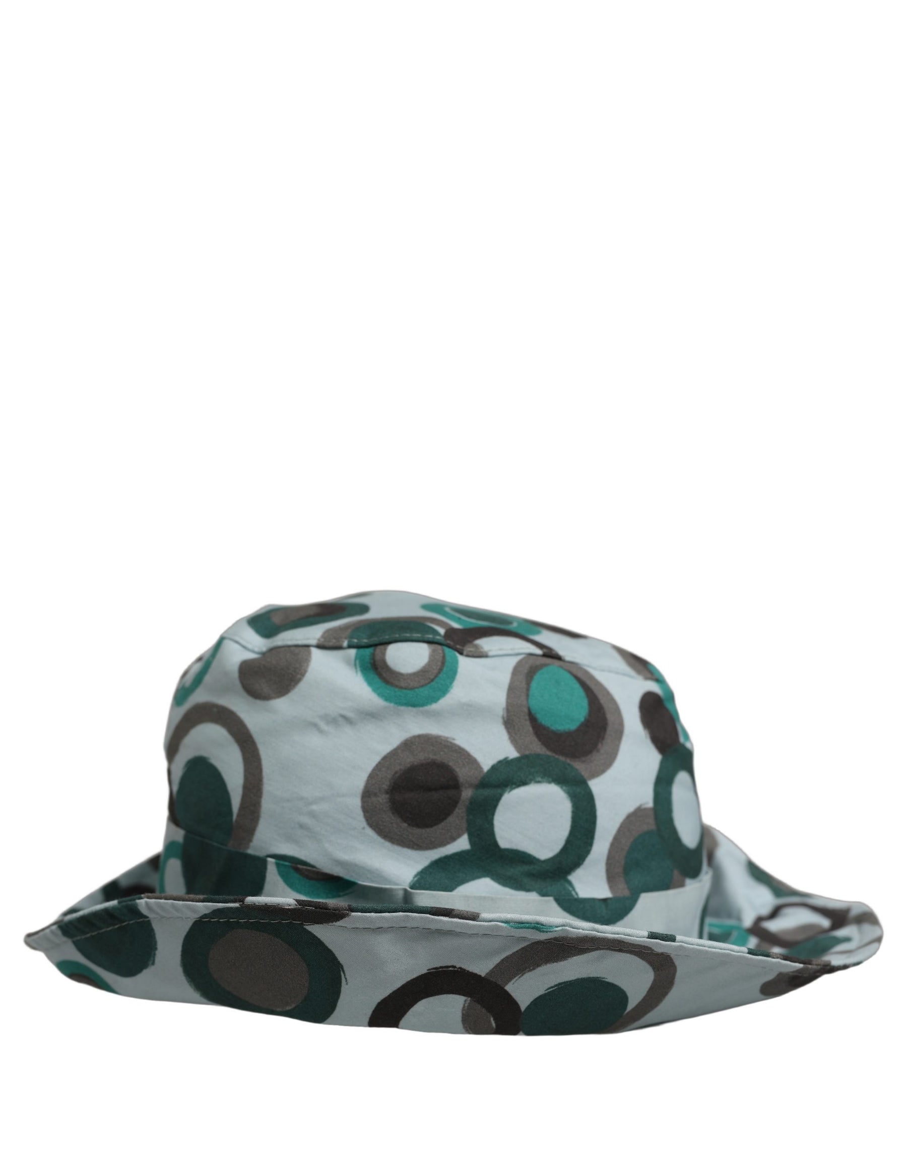 Dolce & Gabbana Teal Cotton Big Polka Dot Pattern Bucket Hat | Regal Royce