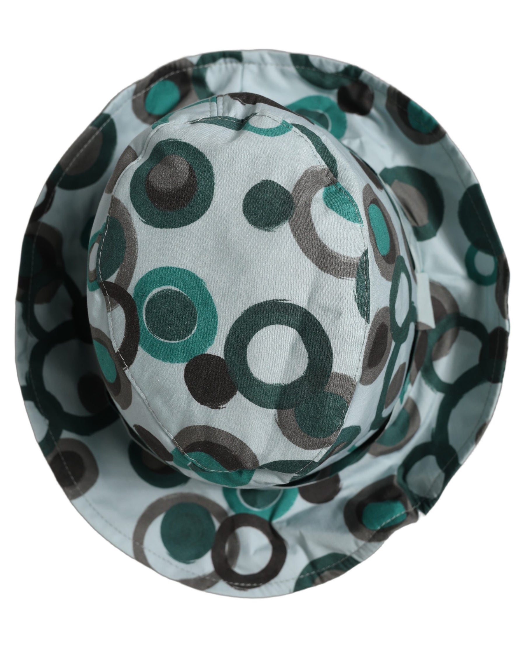Dolce & Gabbana Teal Cotton Big Polka Dot Pattern Bucket Hat | Regal Royce