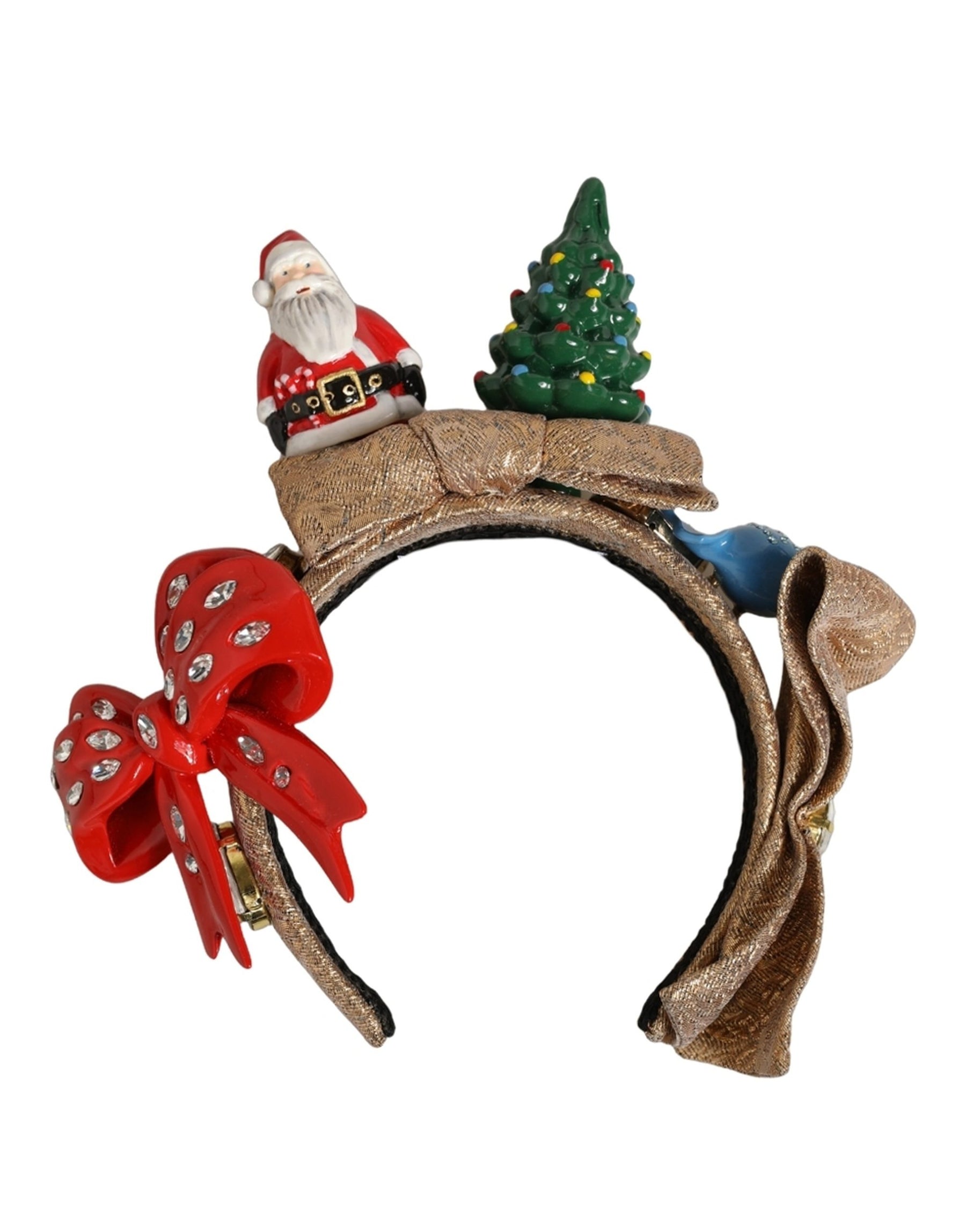 Dolce & Gabbana Multicolor Glittery Christmas Themed Headwear Headband | Regal Royce