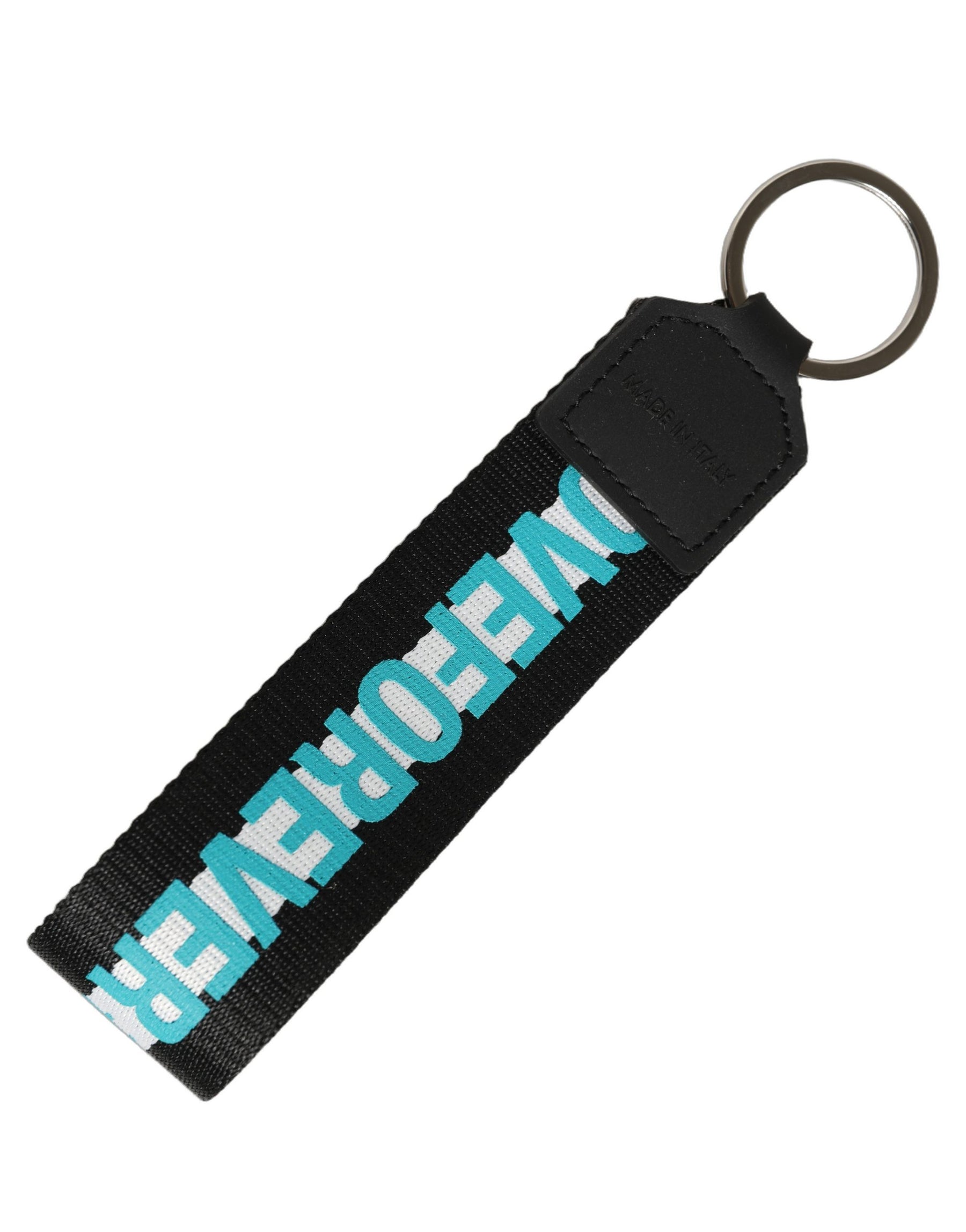 Dolce & Gabbana Multicolor Logo Polyester Brass Holder Keychain Keyring | Regal Royce