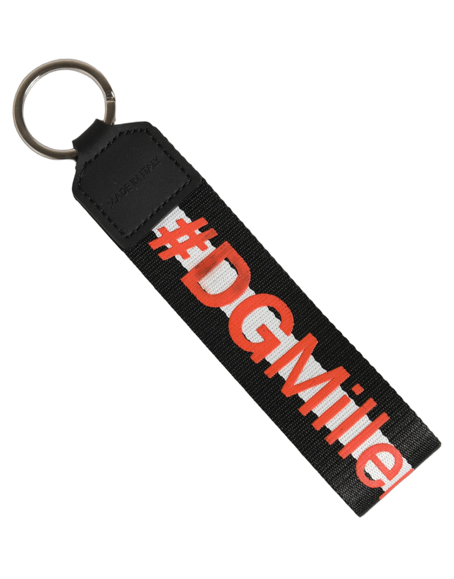 Dolce & Gabbana Multicolor Logo Polyester Brass Holder Keychain Keyring | Regal Royce
