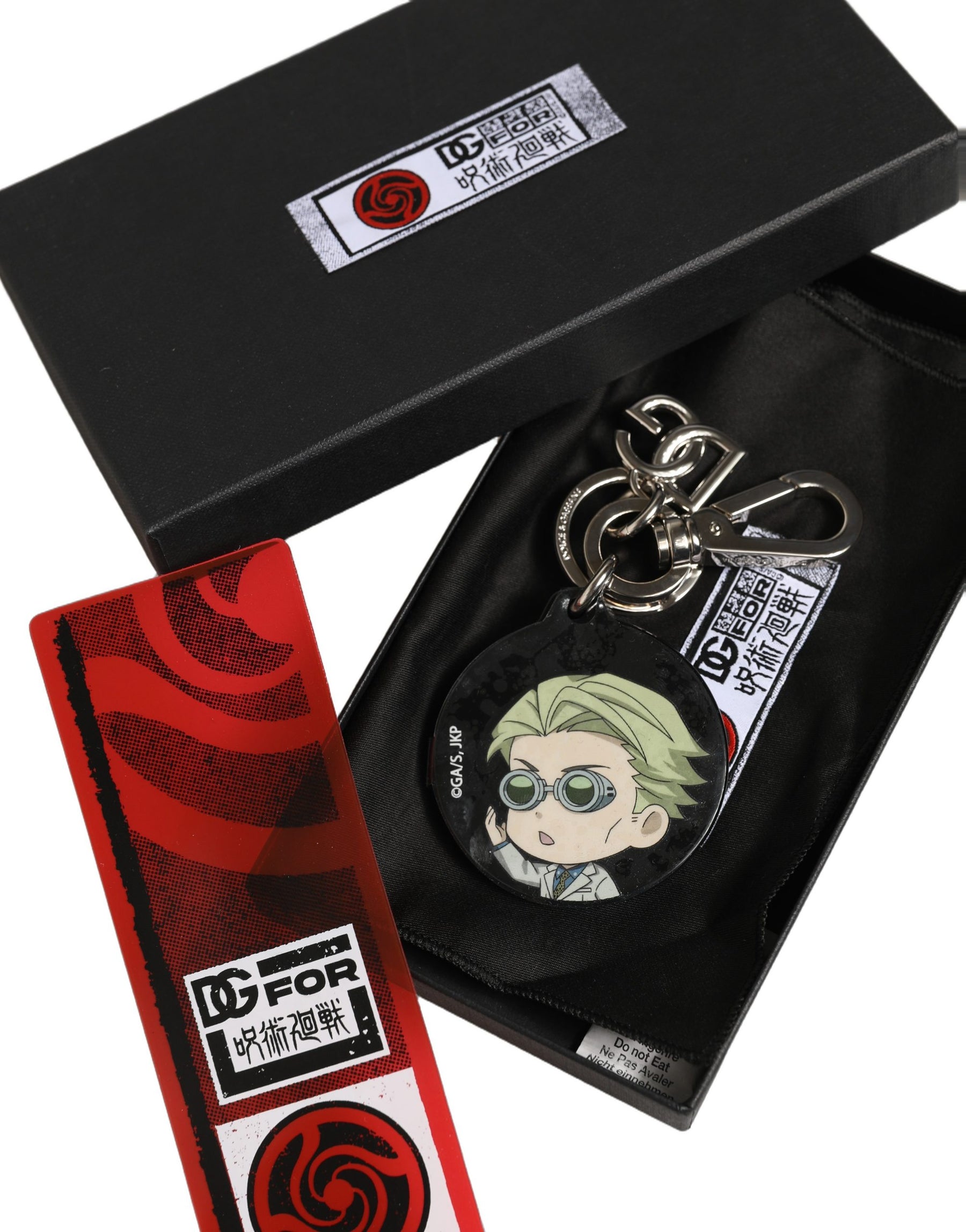 Dolce & Gabbana Black Kaisen Kento Nanami Charm Metal Keychain Keyring | Regal Royce