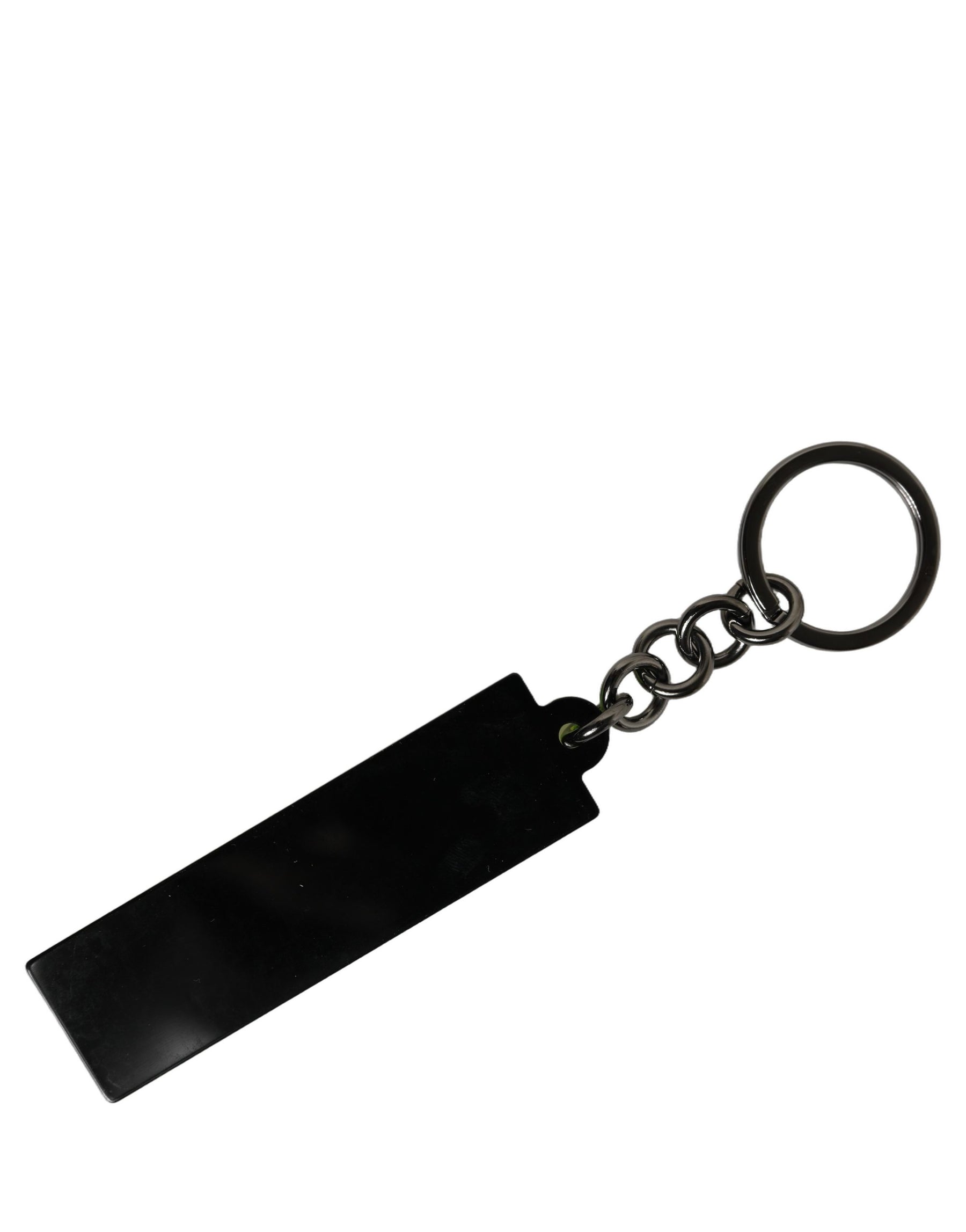 Dolce & Gabbana Neon Green Logo Print Charm Metal Keychain Keyring | Regal Royce