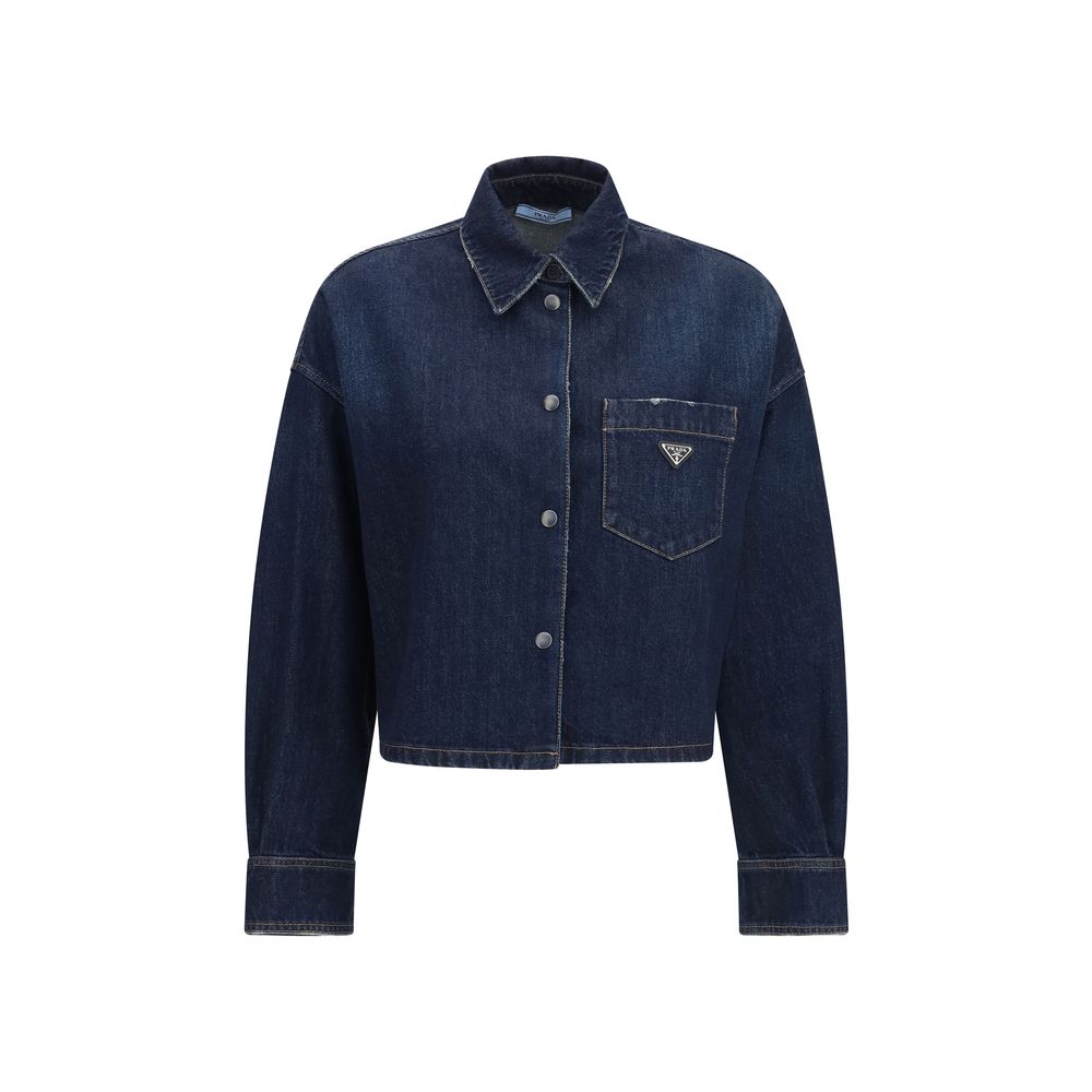 Prada Blue Cotton Denim Jacket | Regal Royce