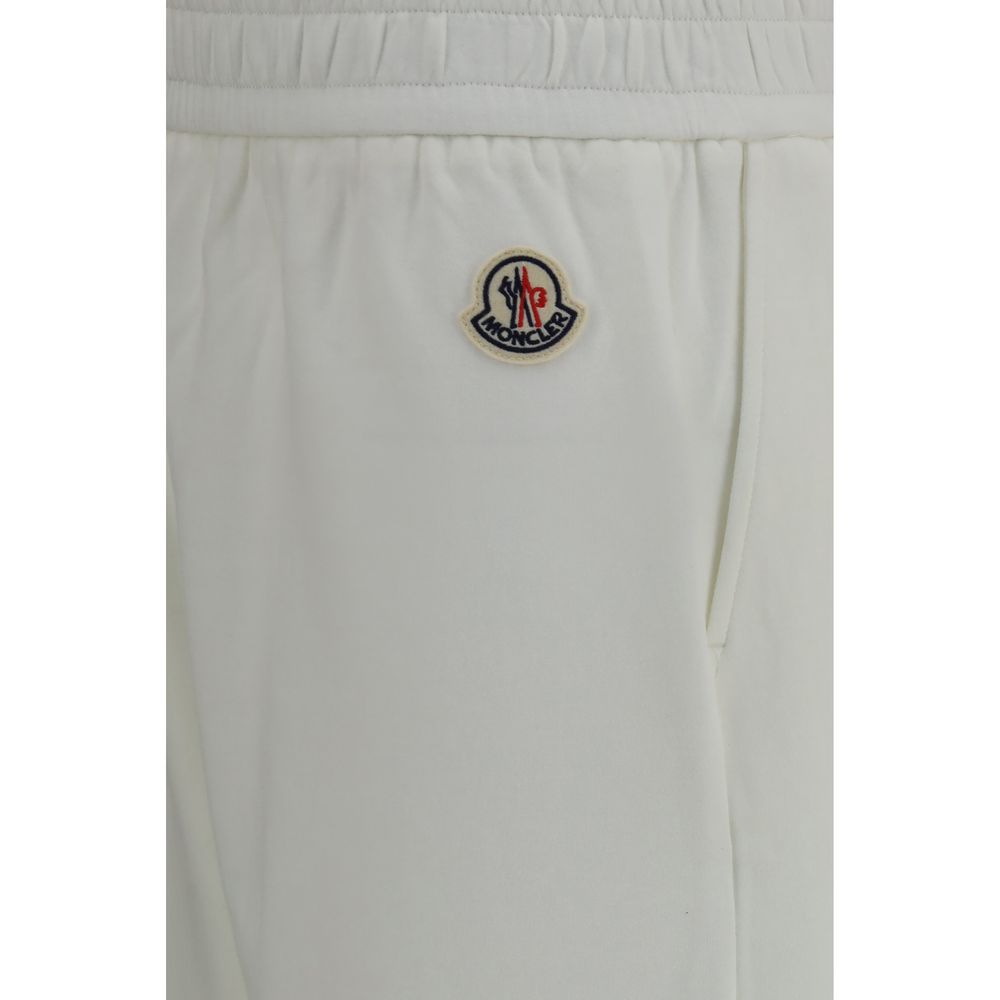 Moncler White Cotton Casual Pants | Regal Royce