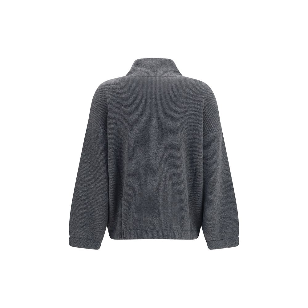 Brunello Cucinelli Gray Cashmere Sweatshirt | Regal Royce