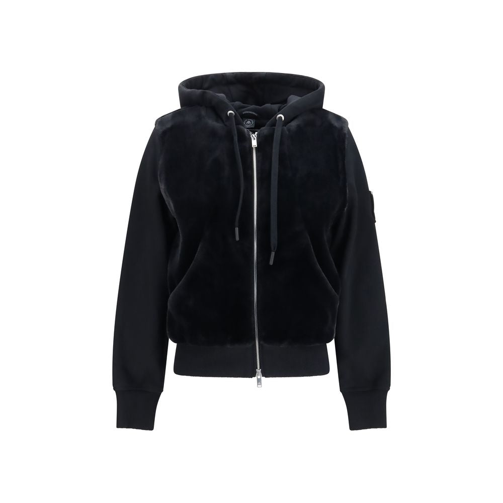 Moose Knuckles Black Cotton Sweatshirt | Regal Royce