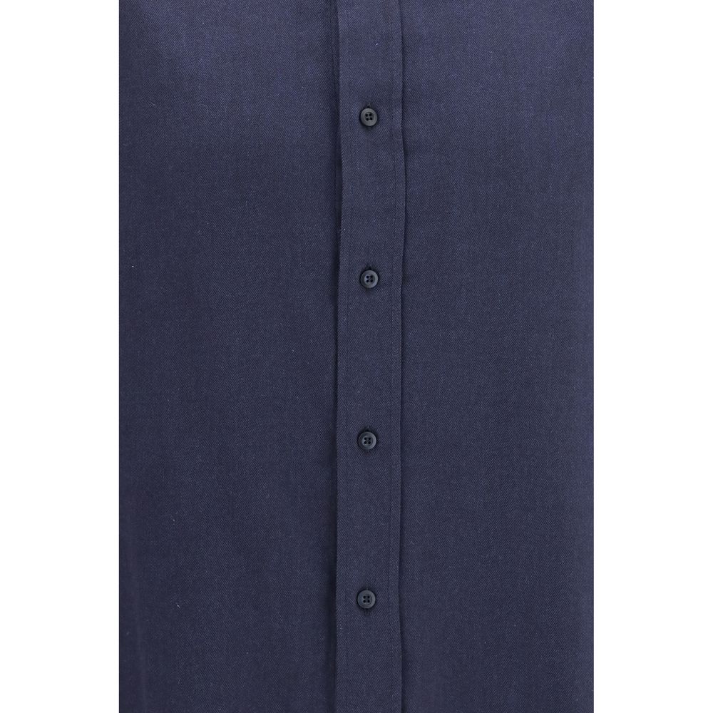 Brunello Cucinelli Blue Cotton Dress Shirt | Regal Royce