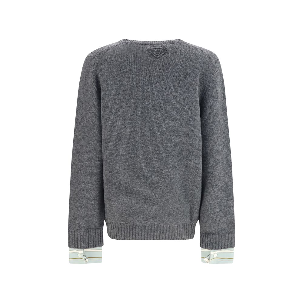 Prada Gray Wool Oves Aries Sweatshirt | Regal Royce