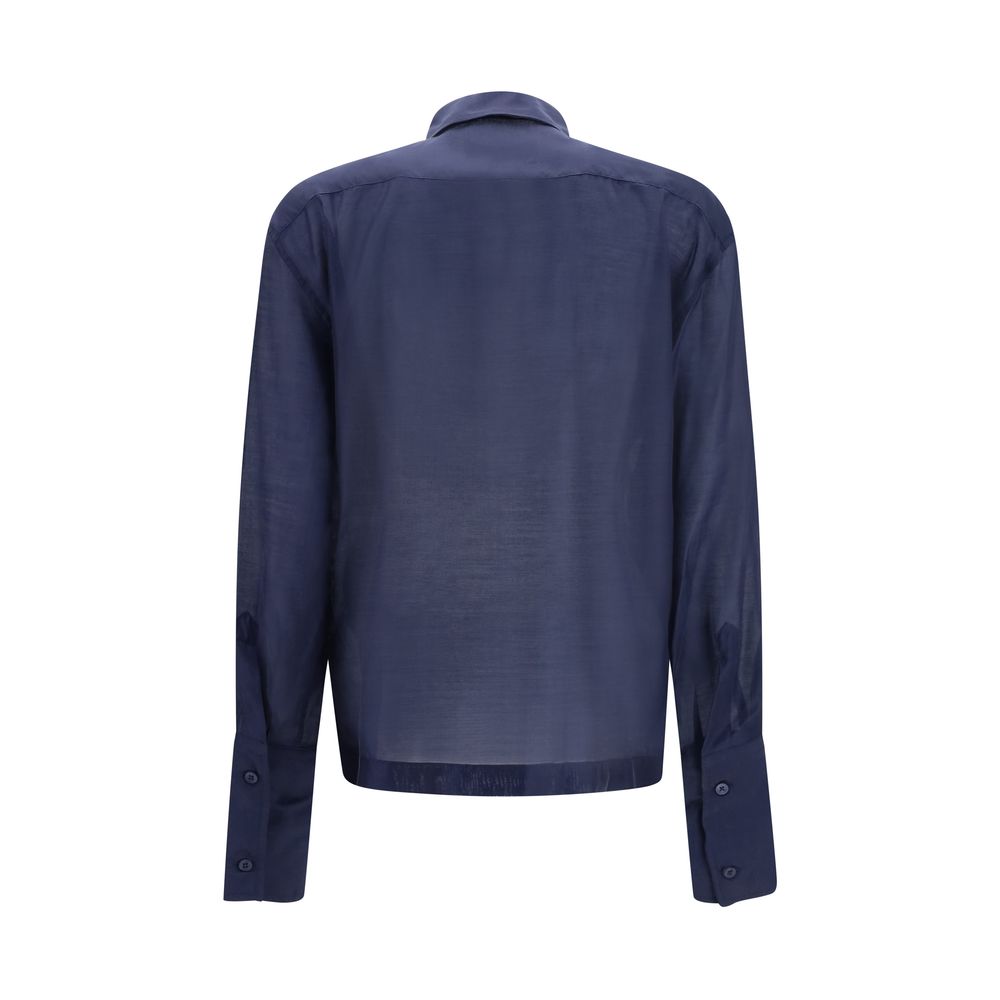 The Latest Blue Wool Oves Aries Dress Shirt | Regal Royce