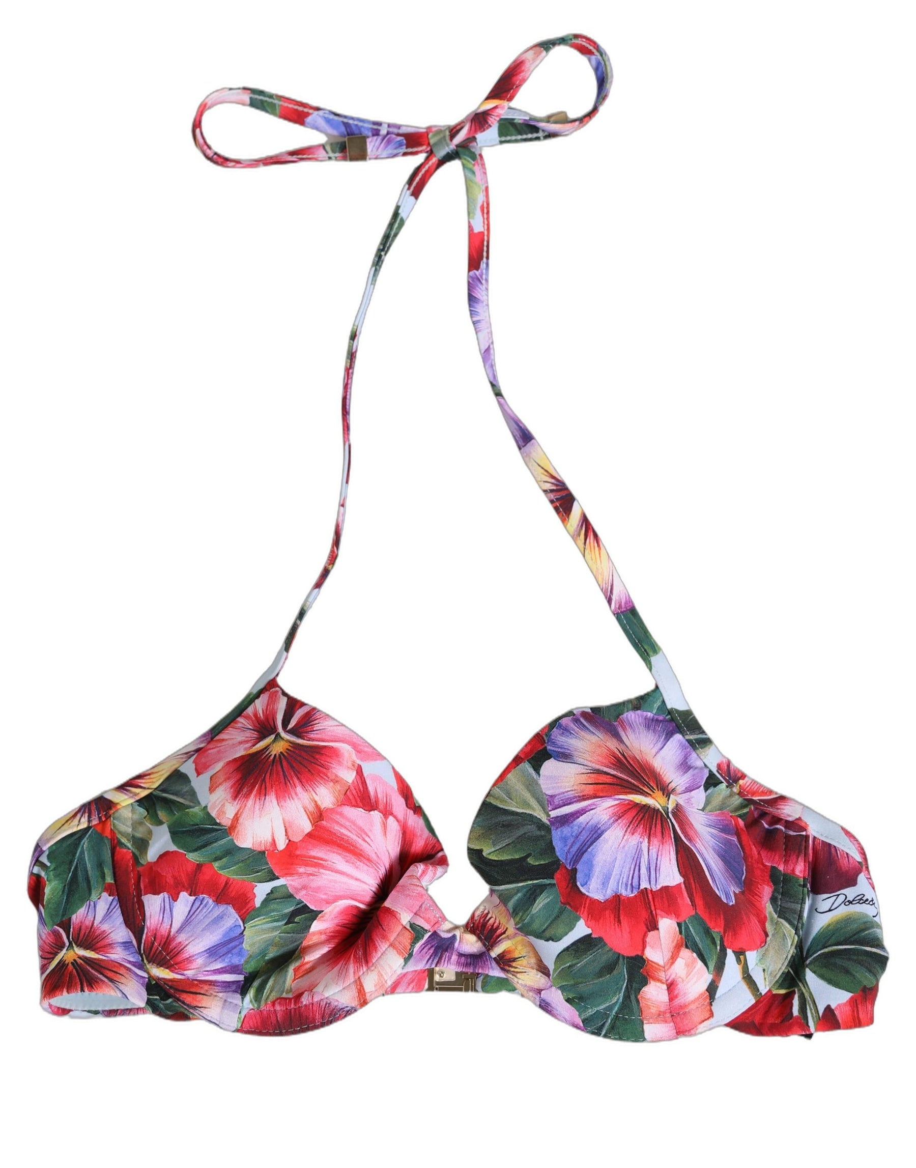 Dolce & Gabbana Top Multicolor Floral Print Beachwear Bikini | Regal Royce