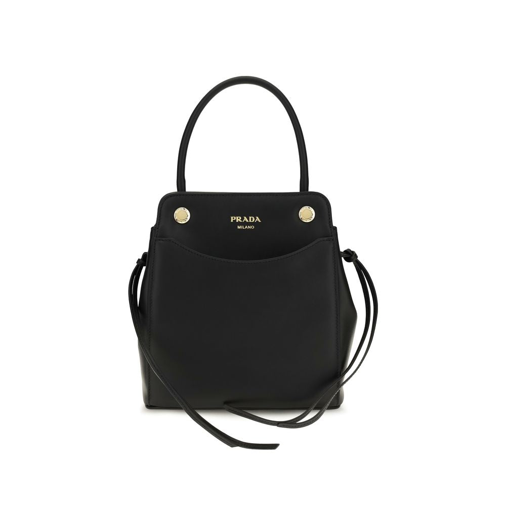 Prada Black Calf Leather Bos Taurus Shoulder Bag | Regal Royce