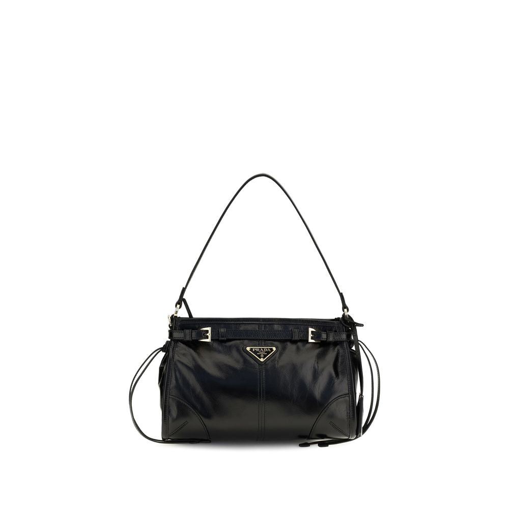 Prada Black Calf Leather Bos Taurus Handbag | Regal Royce