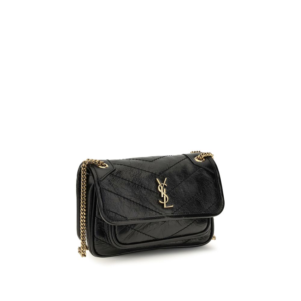Saint Laurent Black Calf Leather Bos Taurus Shoulder Bag | Regal Royce