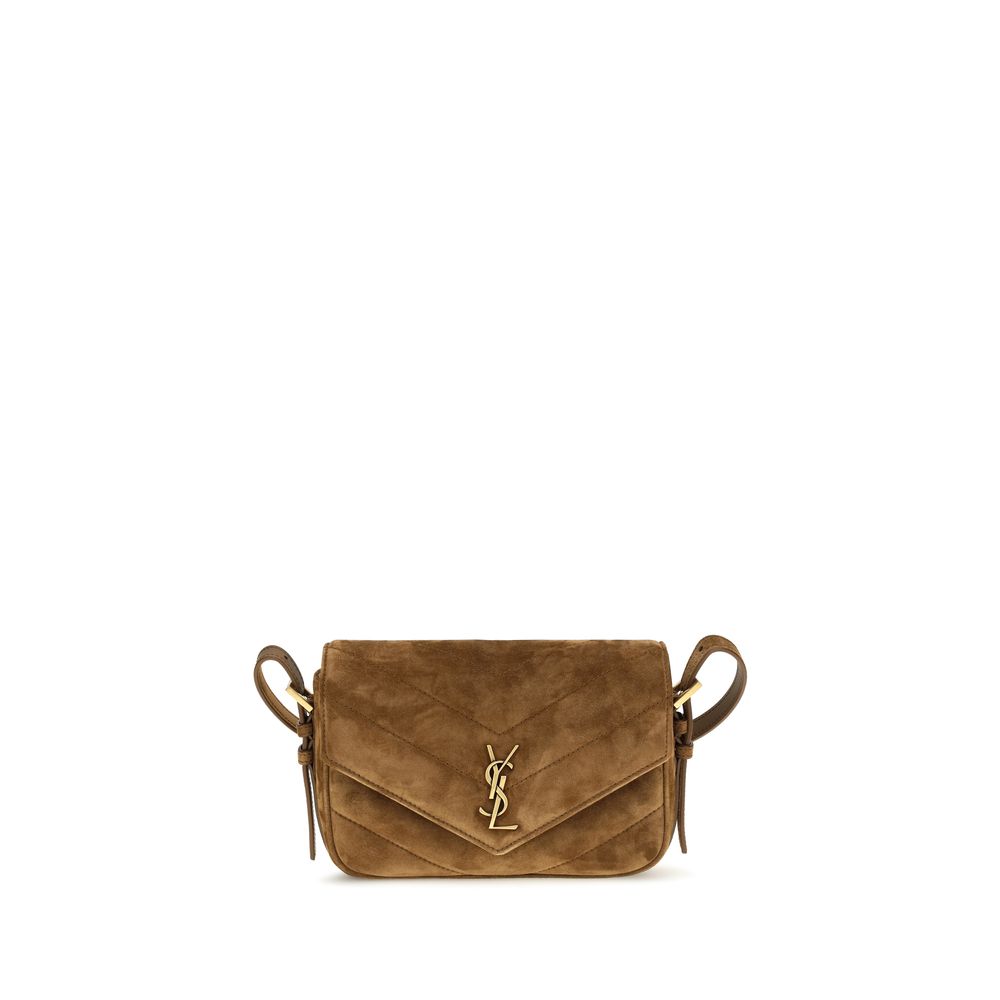 Saint Laurent Brown Suede Leather Shoulder Bag | Regal Royce