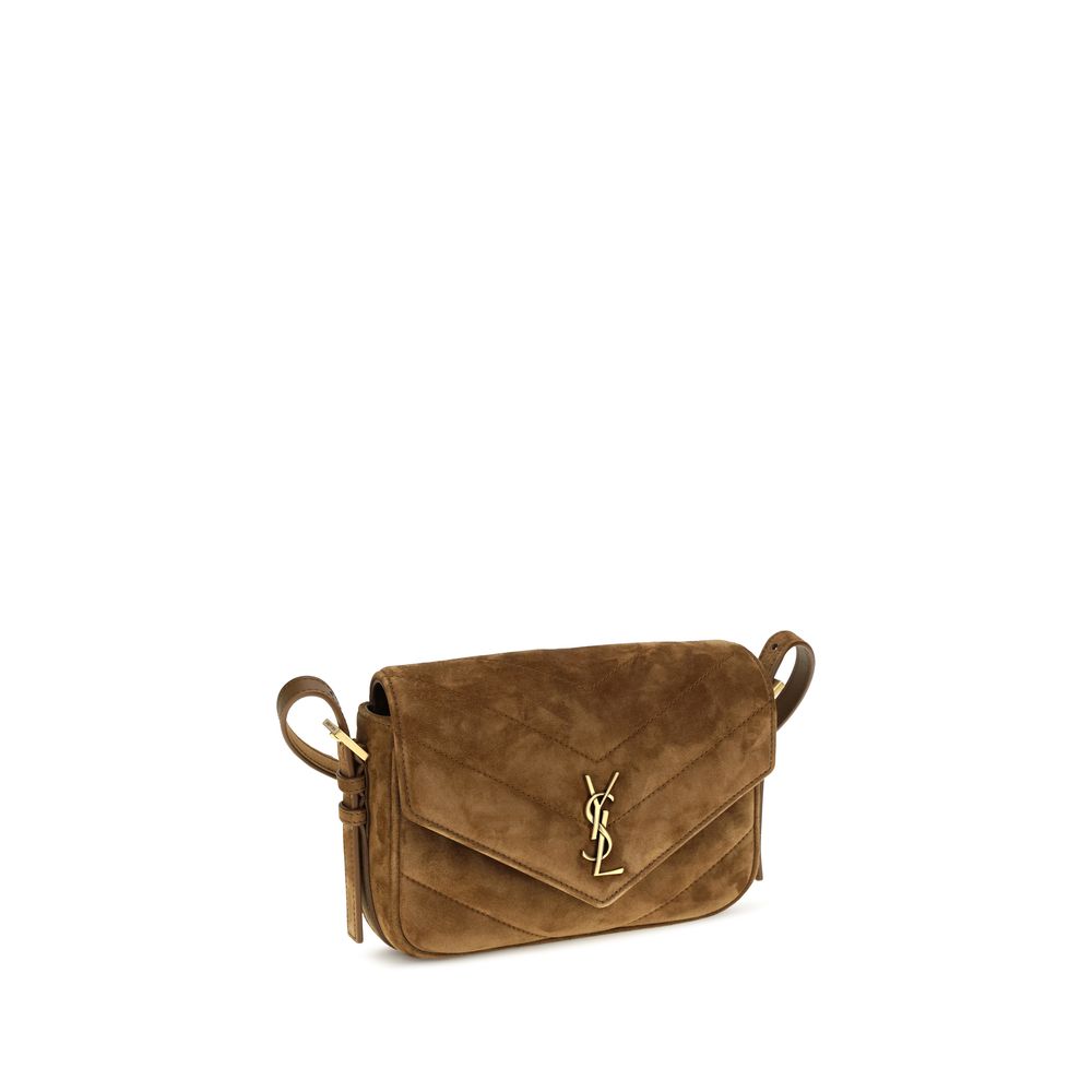 Saint Laurent Brown Suede Leather Shoulder Bag | Regal Royce