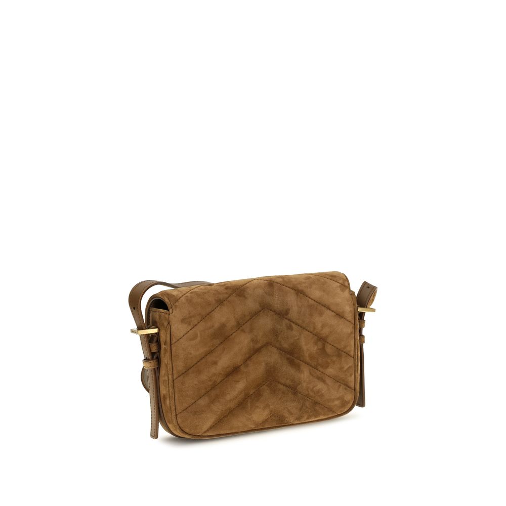 Saint Laurent Brown Suede Leather Shoulder Bag | Regal Royce