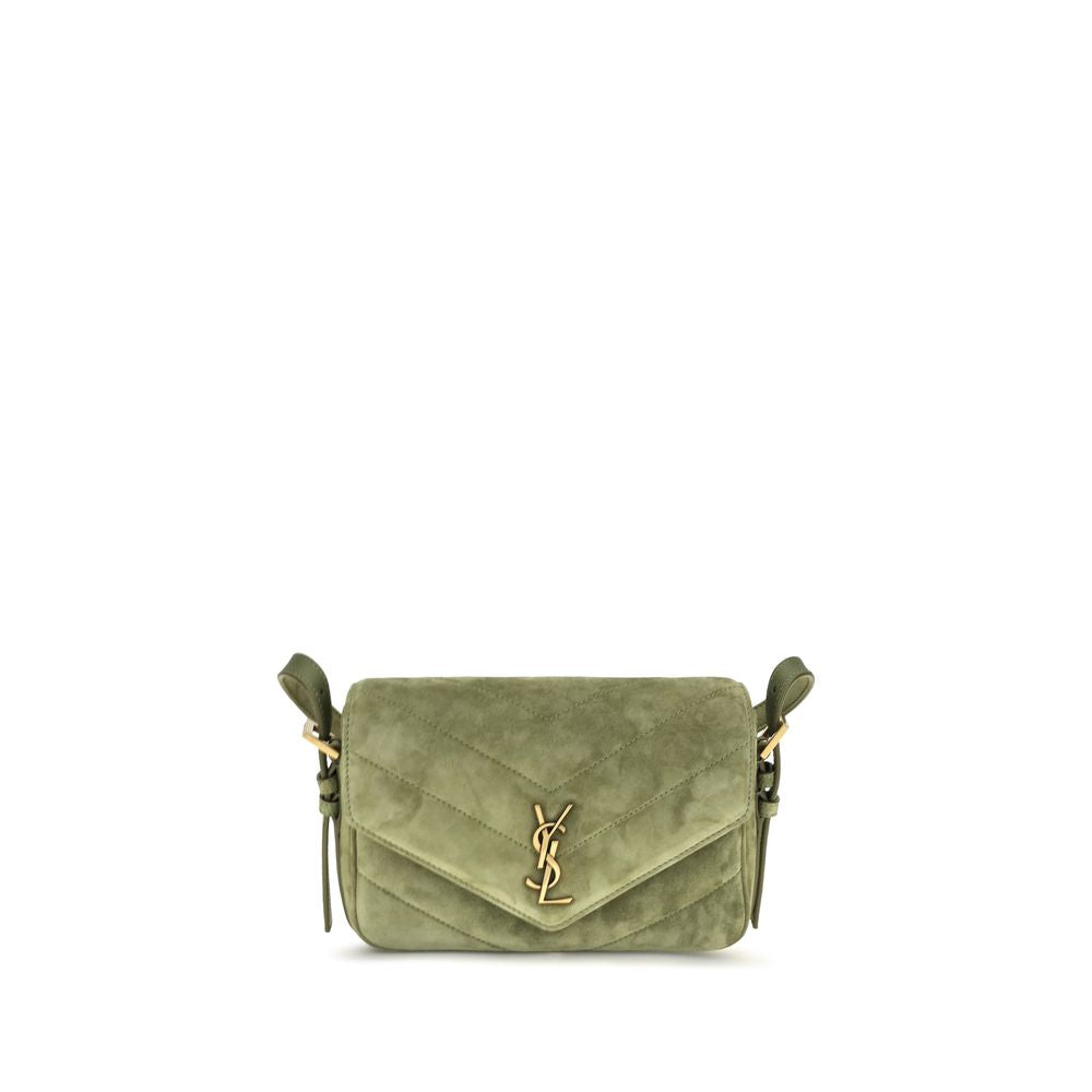 Saint Laurent Bicolor Suede Leather Shoulder Bag | Regal Royce
