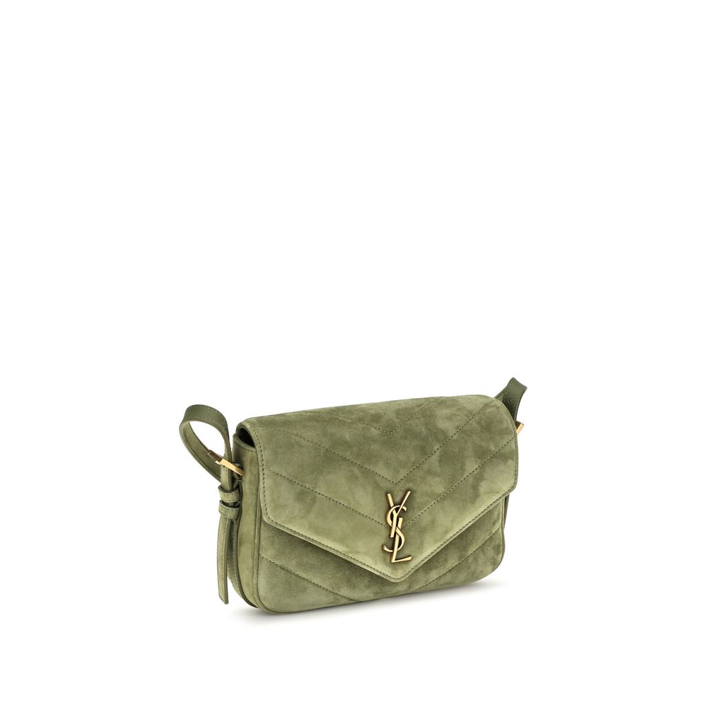 Saint Laurent Bicolor Suede Leather Shoulder Bag | Regal Royce