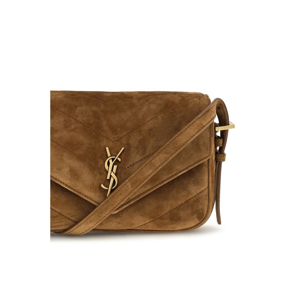 Saint Laurent Brown Suede Leather Shoulder Bag | Regal Royce