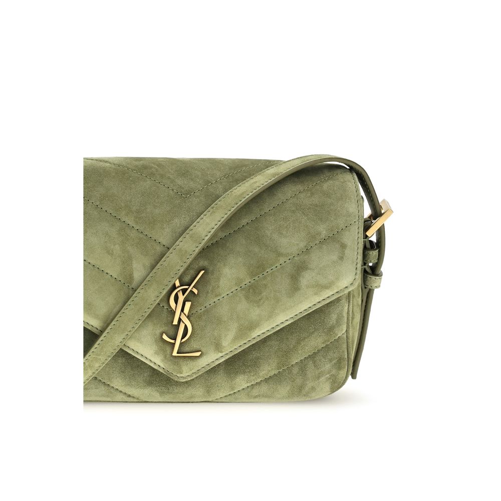 Saint Laurent Bicolor Suede Leather Shoulder Bag | Regal Royce