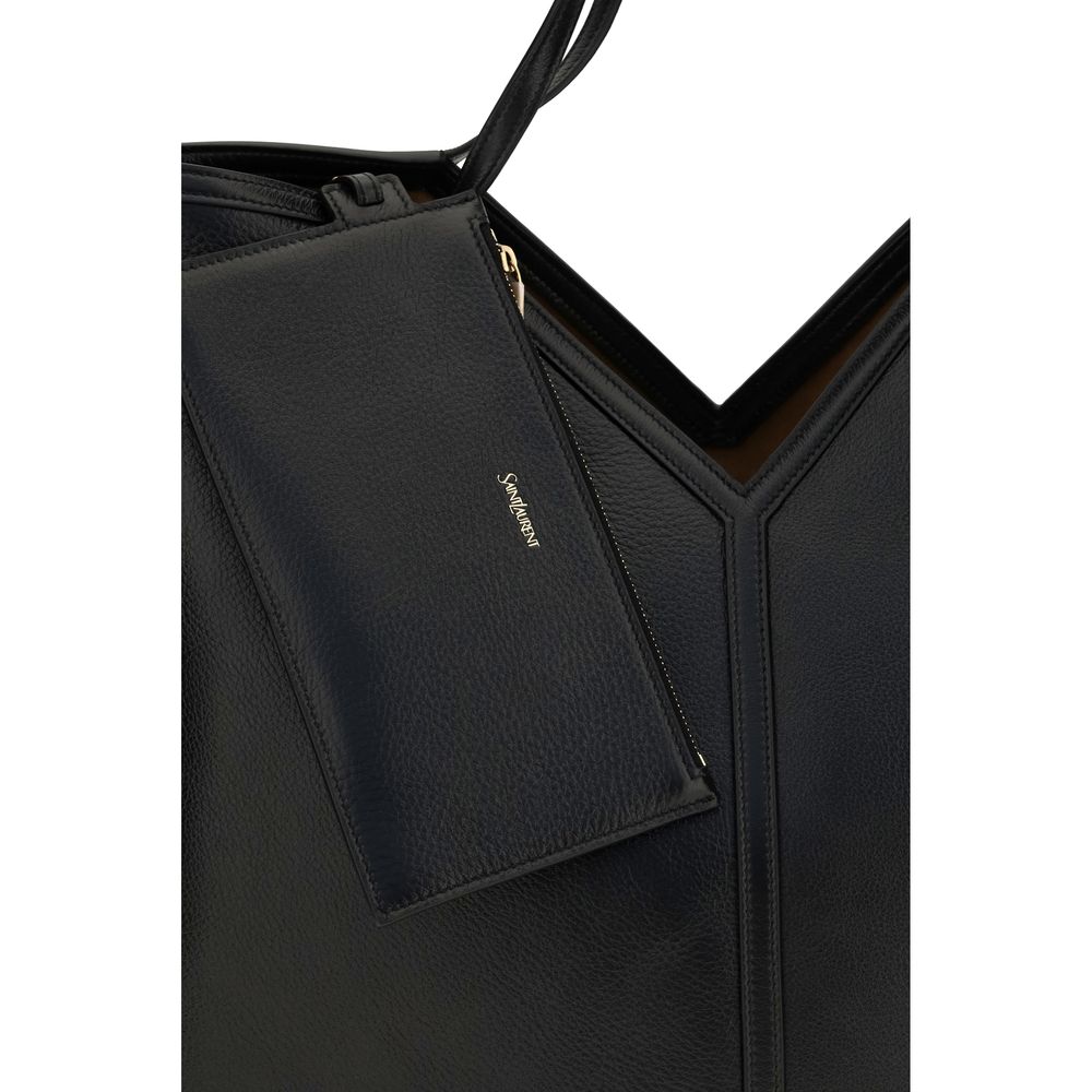 Saint Laurent Black Calf Leather Bos Taurus Shoulder Bag | Regal Royce