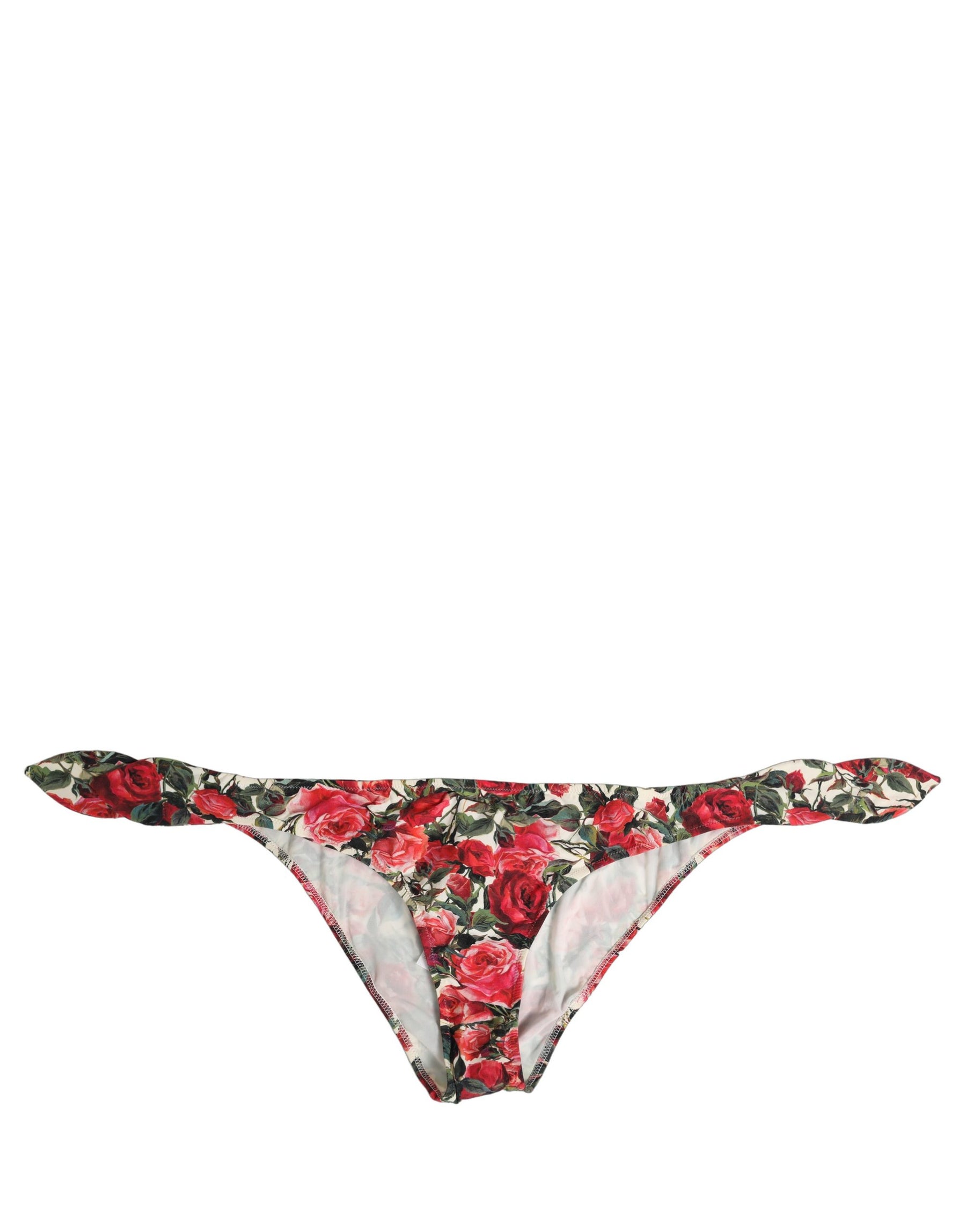 Dolce & Gabbana Multicolor Floral Print Beachwear Bikini Bottom | Regal Royce