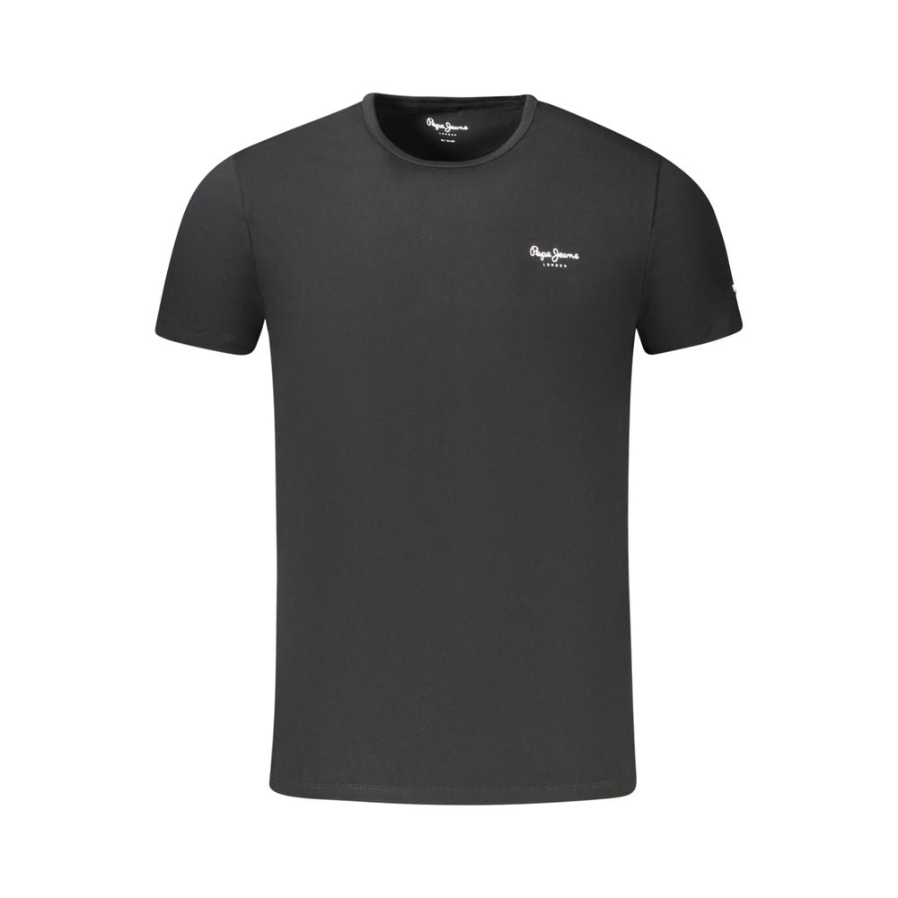 Pepe Jeans Black Cotton Mens T Shirt | Regal Royce