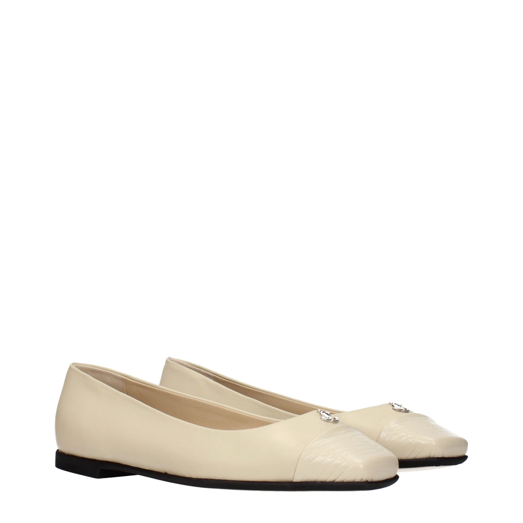Jimmy Choo Beige Leather Ballet Flats | Regal Royce