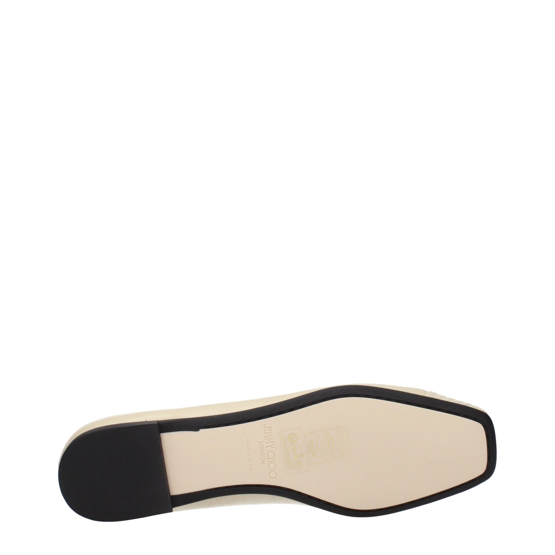 Jimmy Choo Beige Leather Ballet Flats | Regal Royce