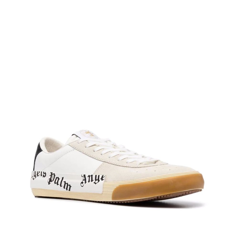 Palm Angels Beige Calfskin Low Top Sneakers | Regal Royce