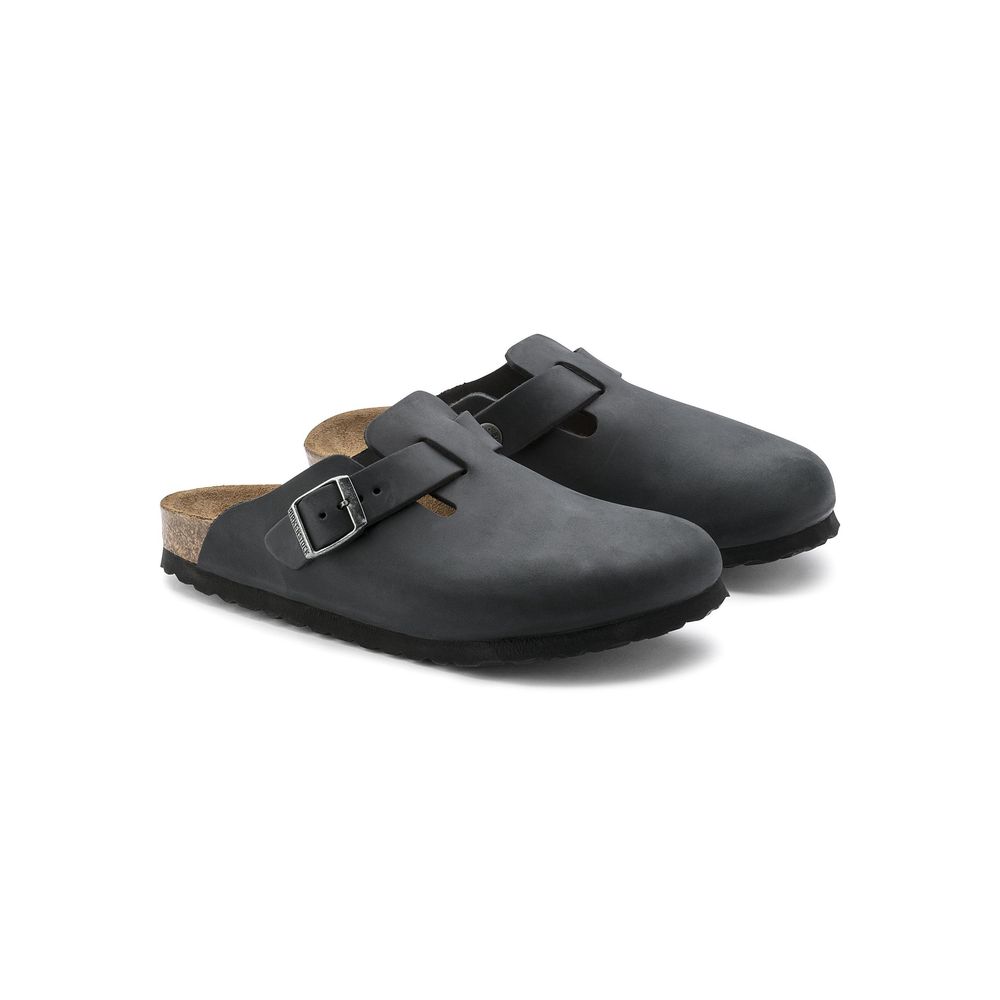 Birkenstock Black Synthetic Mules | Regal Royce