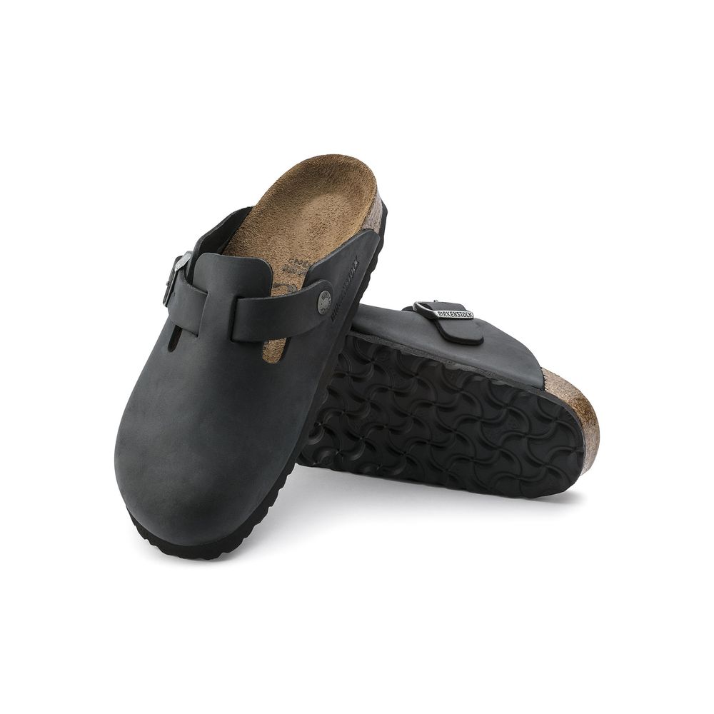 Birkenstock Black Synthetic Mules | Regal Royce